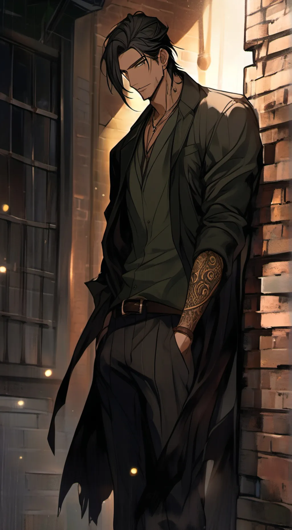 ai character: Noir background