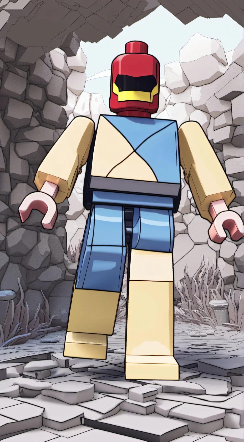 ai character: roblox lego man background
