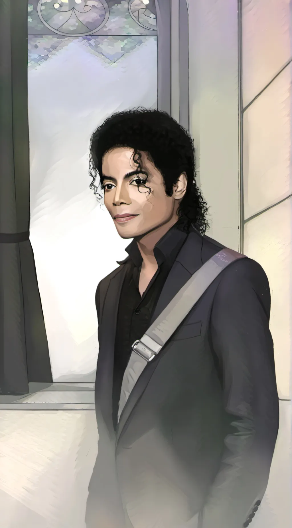 ai character: Michael jackson  background