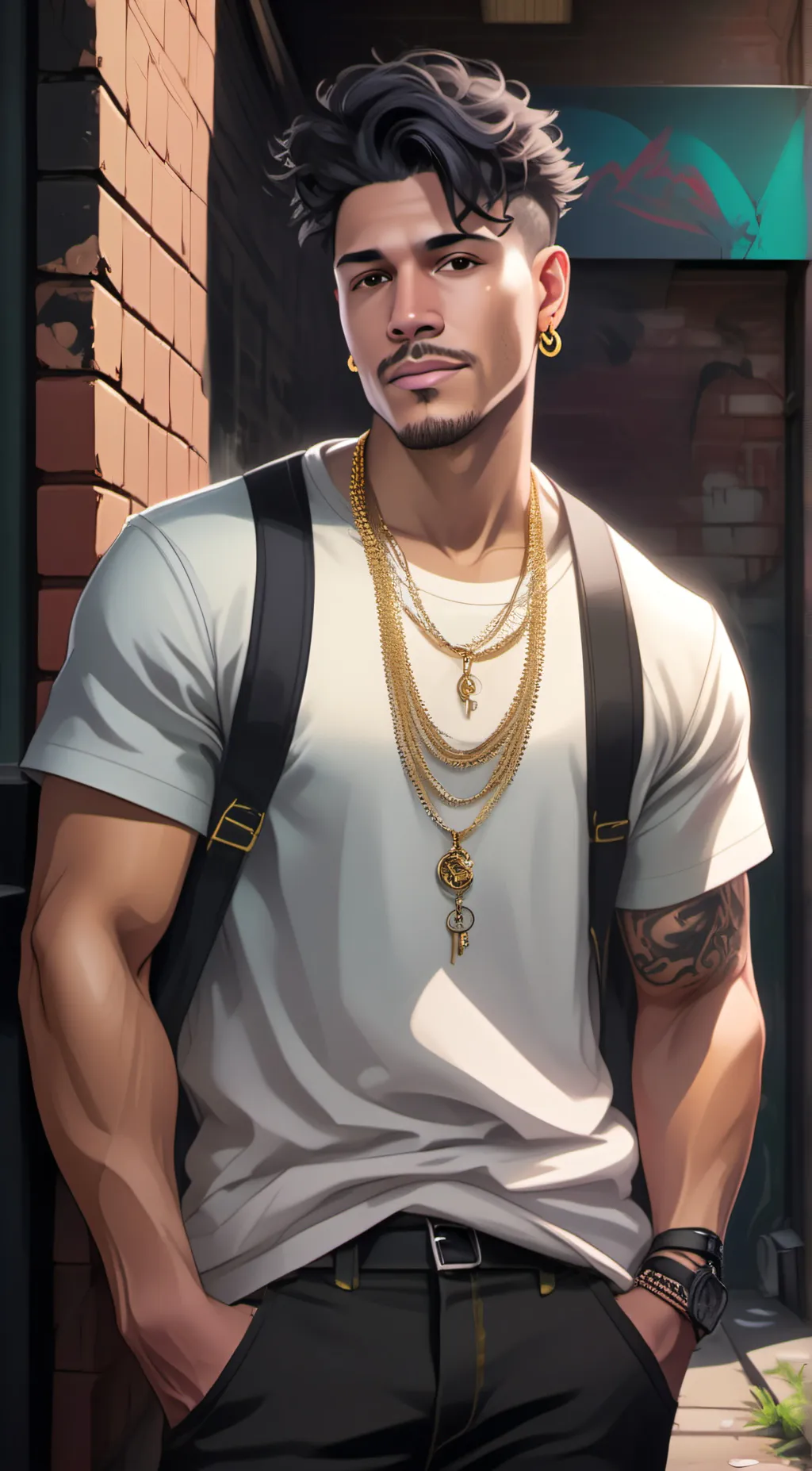 ai character: Ricky Rey background