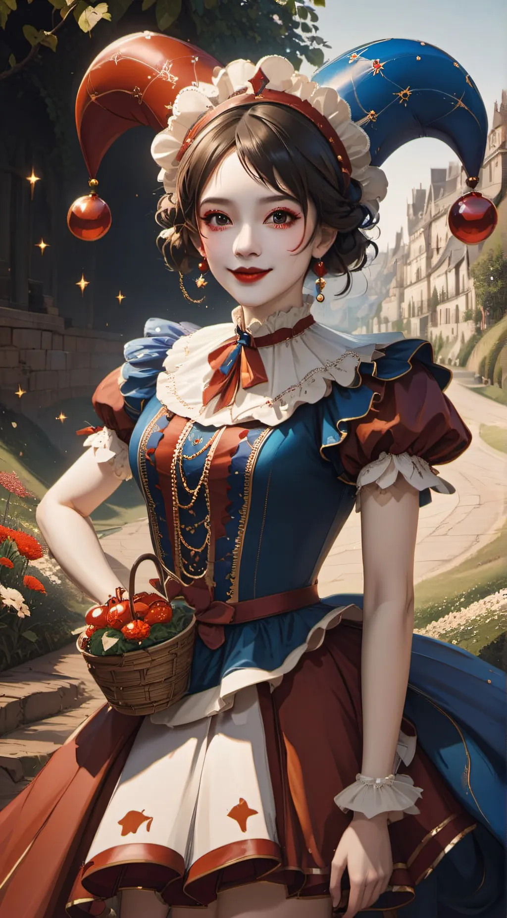 ai character: Pomni from tadc background