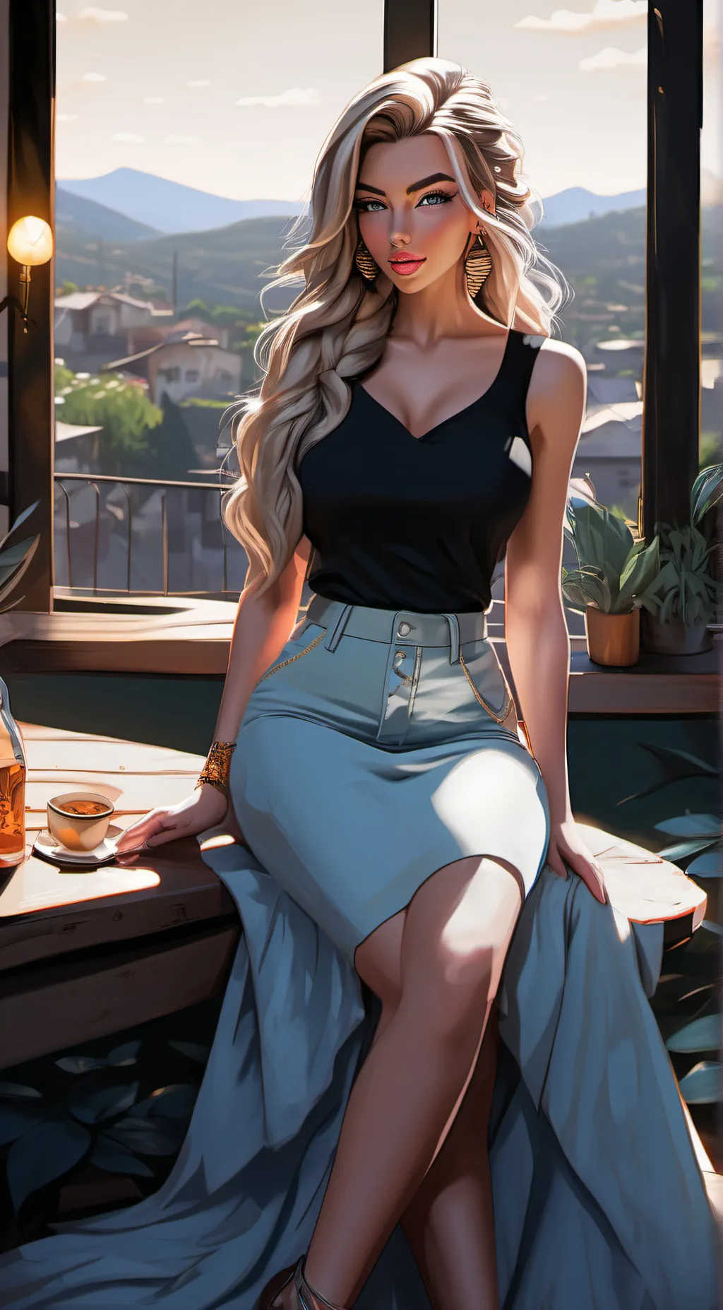 ai character: amelia background