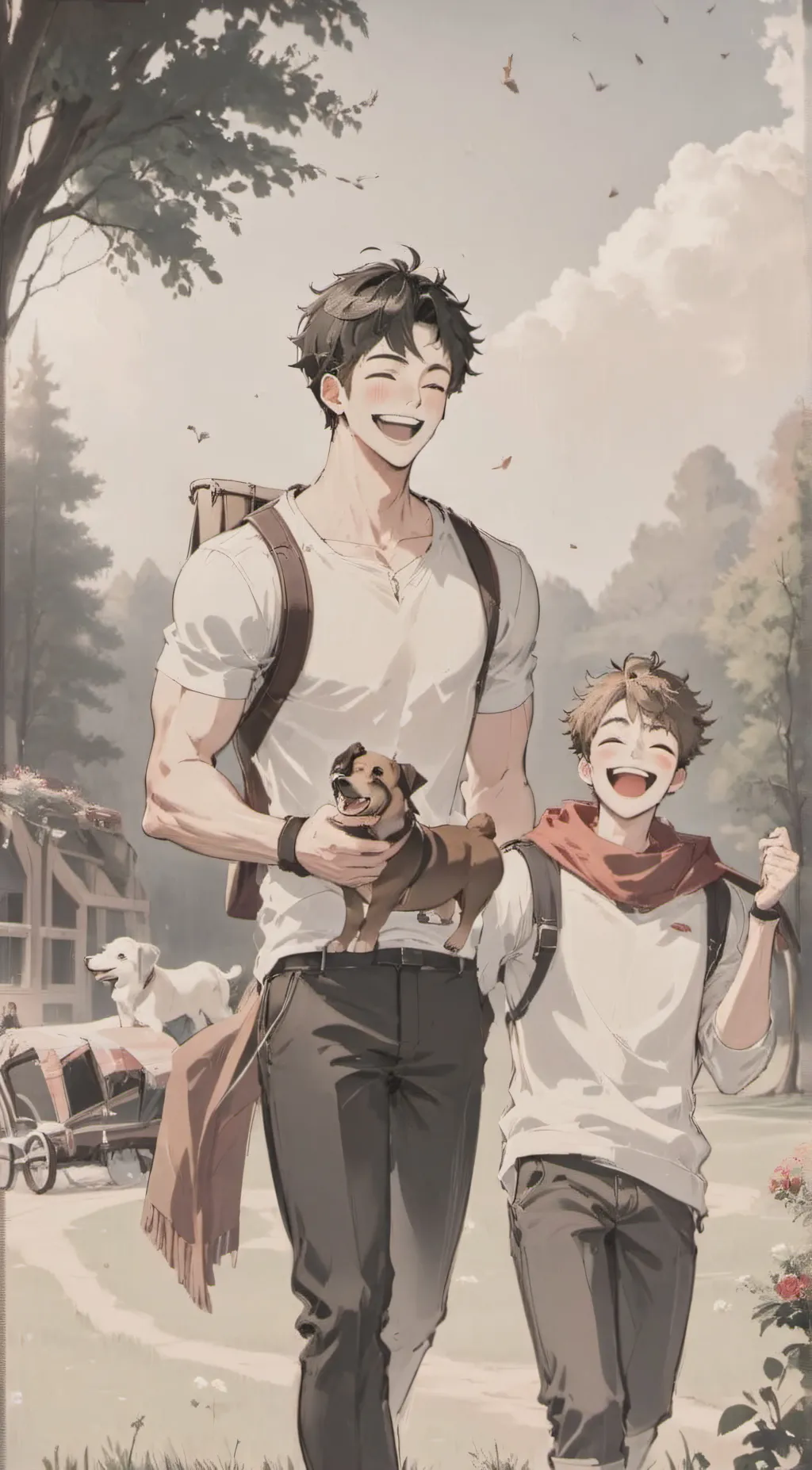 ai character: deku and bakugo background