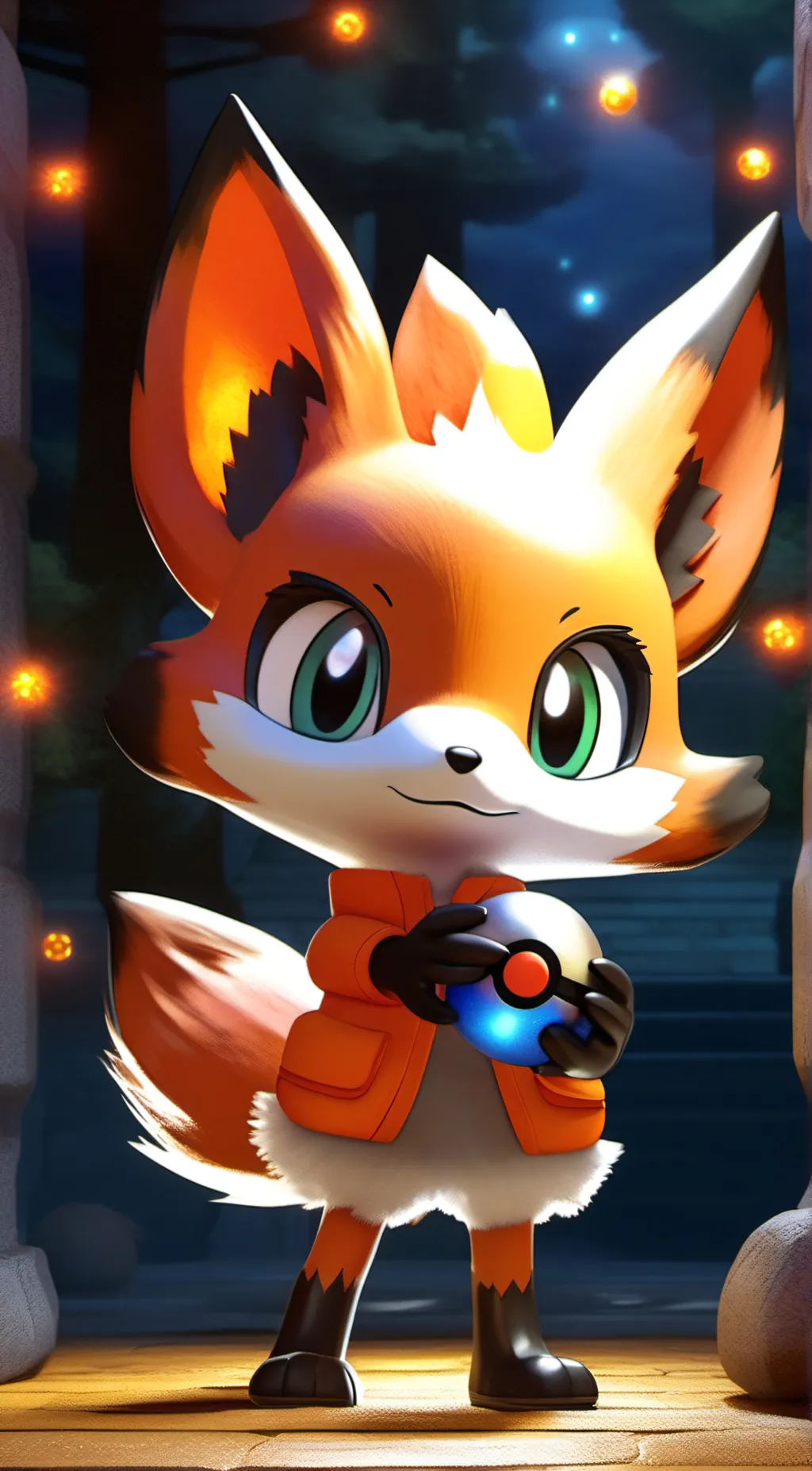 ai character: Kitsune background