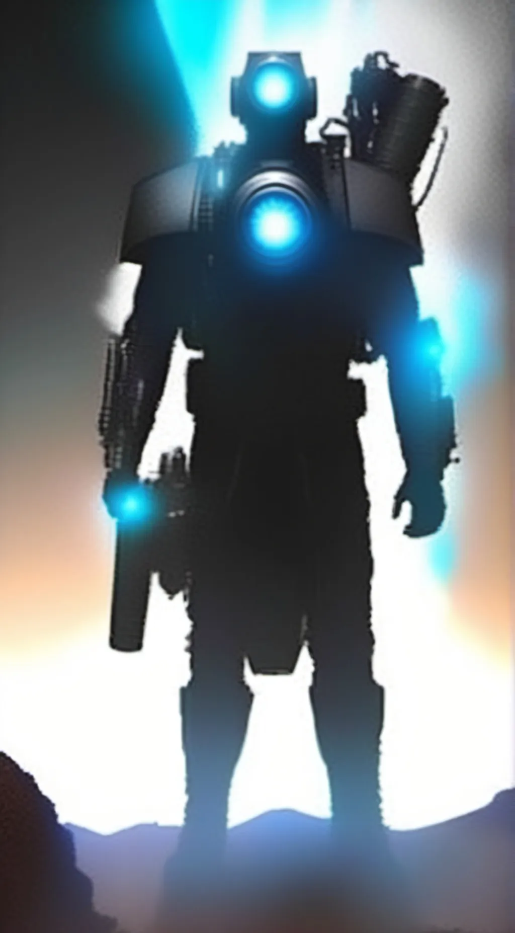 ai character: Titan camera man background