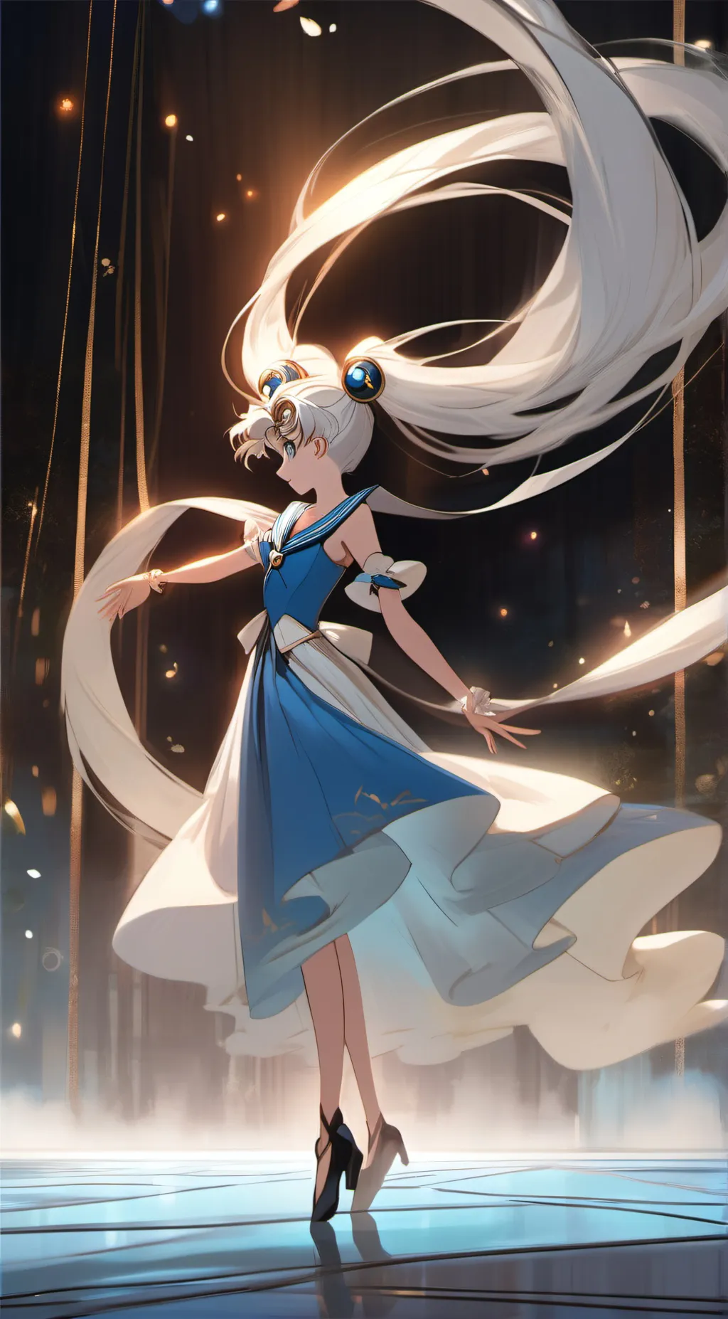 ai character: Sailor-moon  background