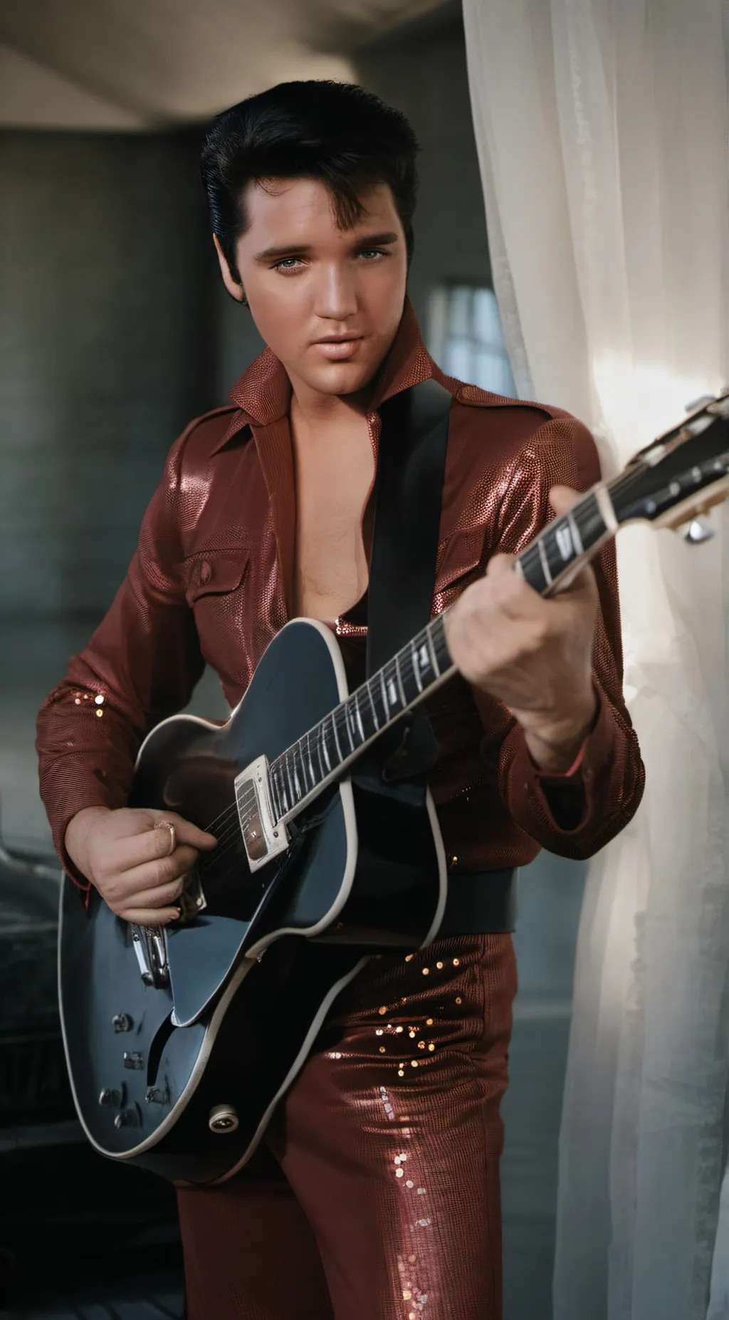 ai character: Elvis  background