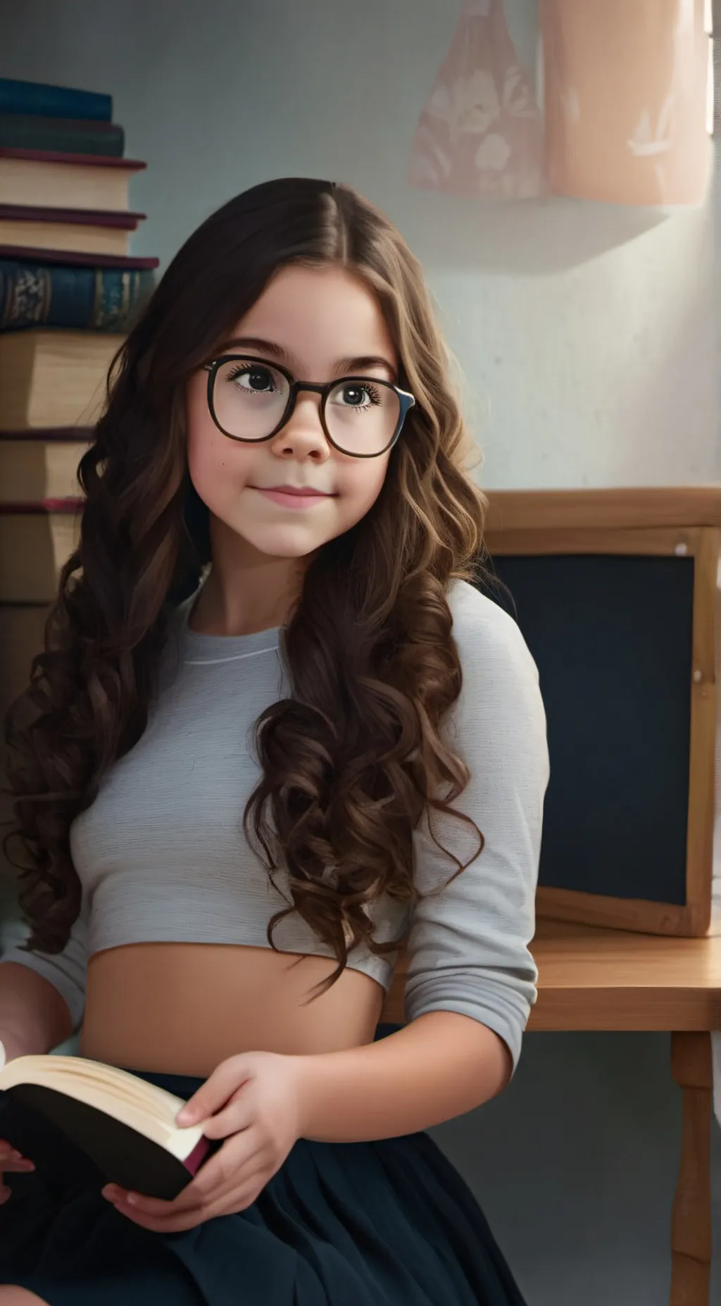 ai character: Anna Knight  background