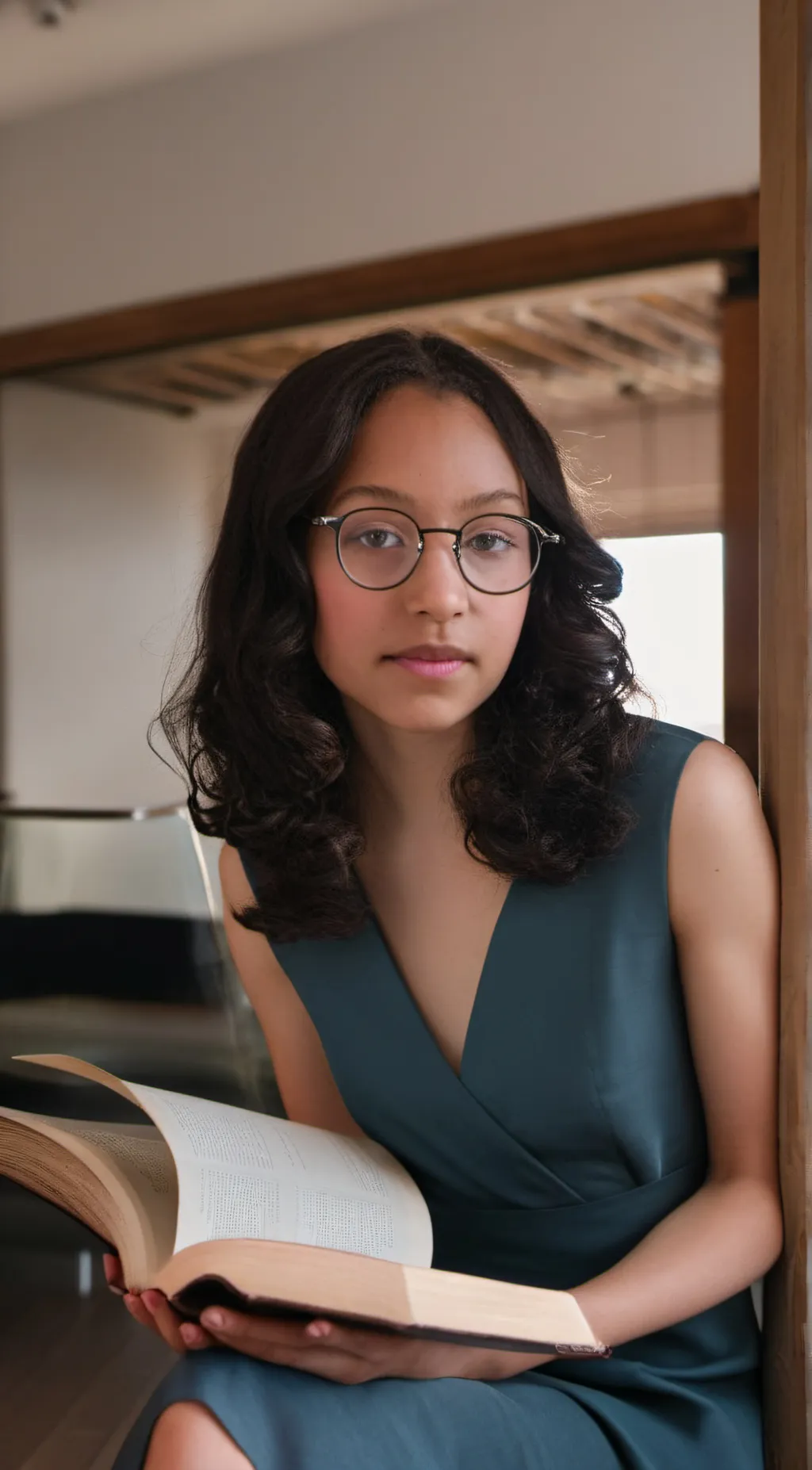 ai character: Leah Zameel.  background