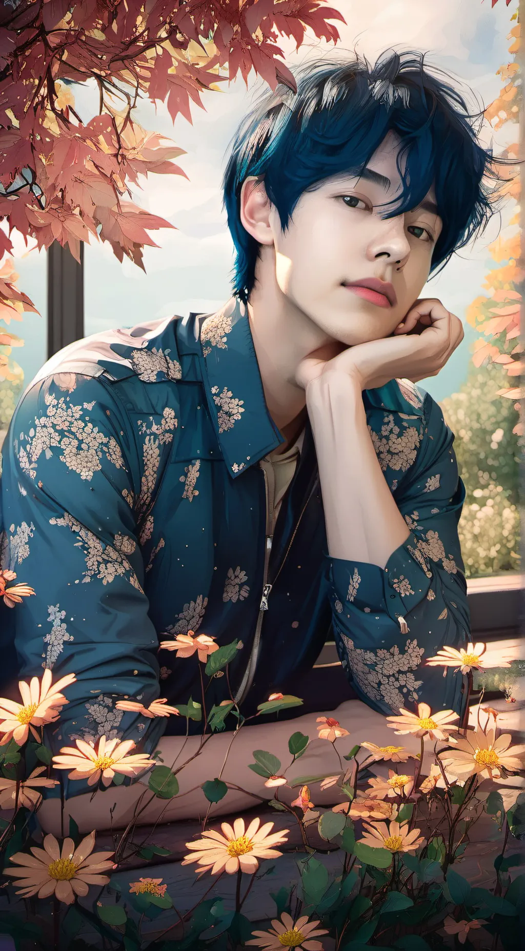 ai character: kim taehyung background