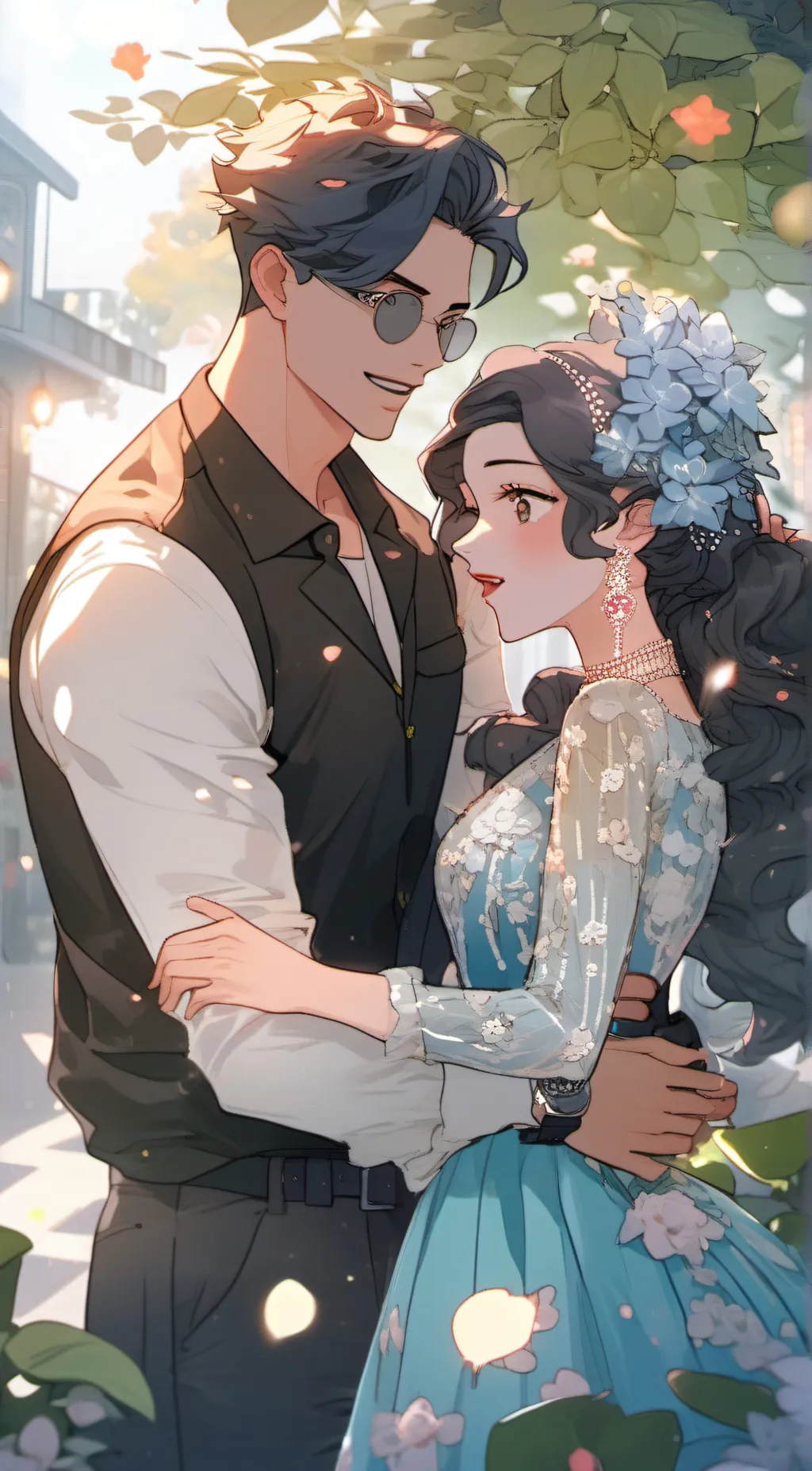 ai character: hot guy in school background