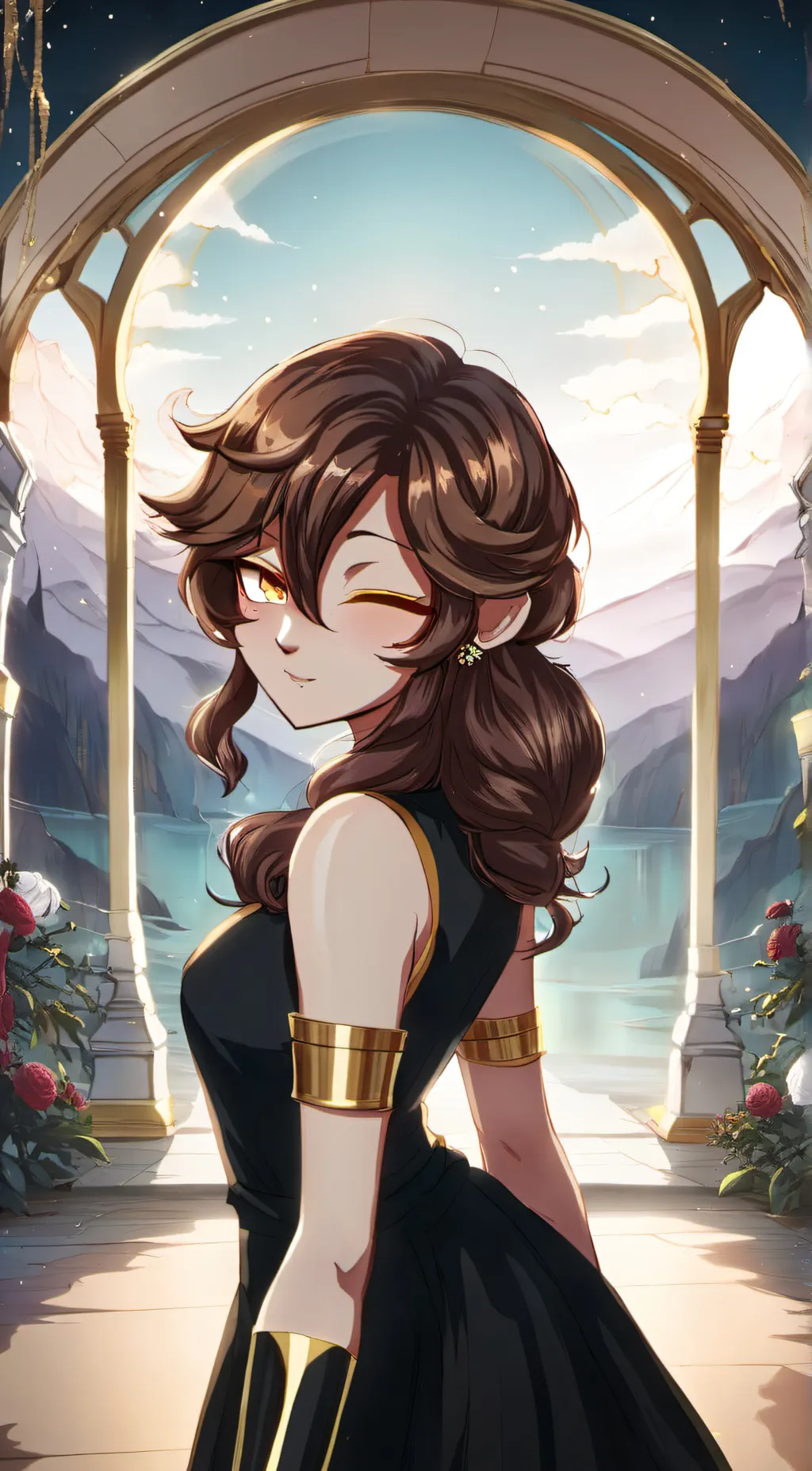 ai character: ggold background