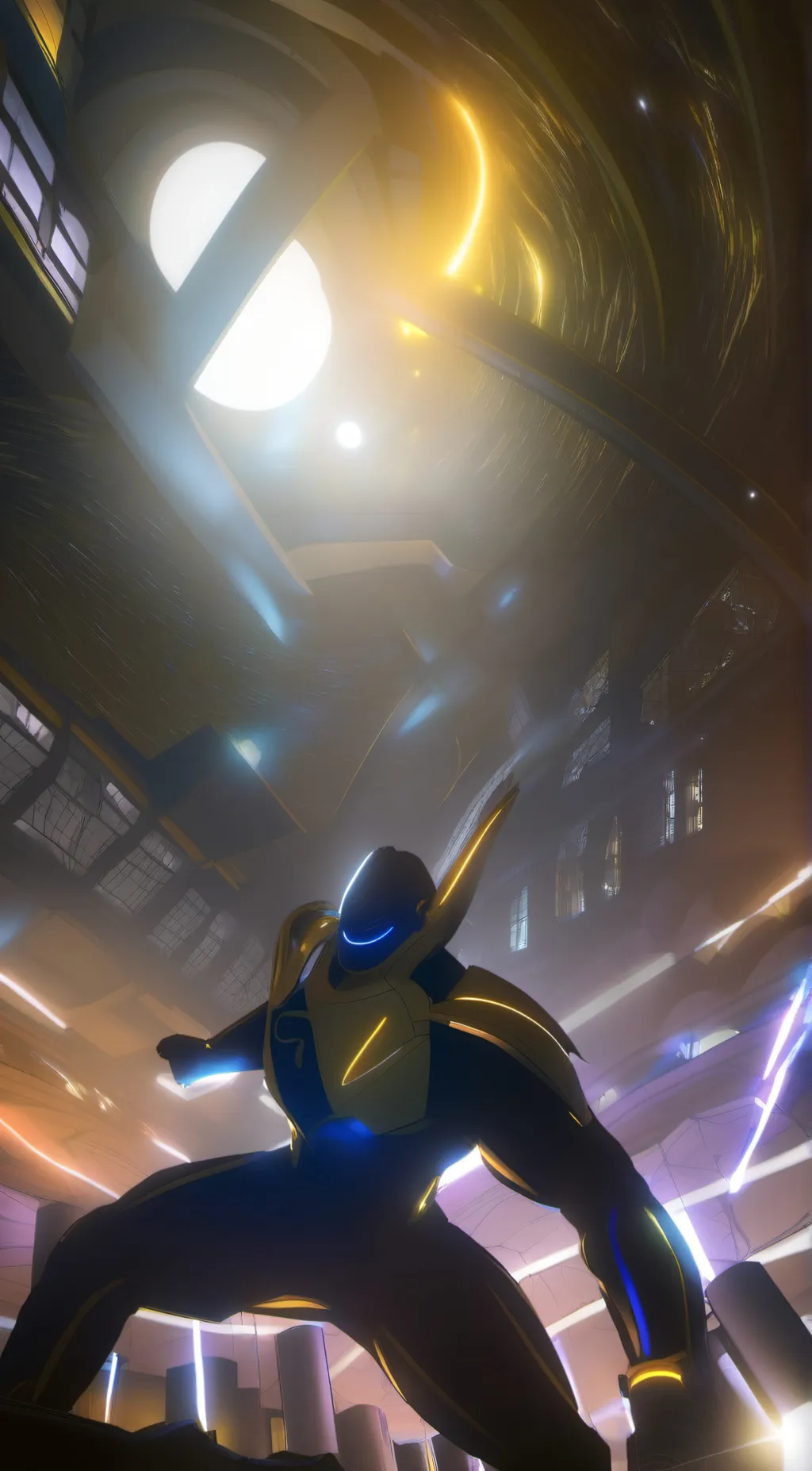 ai character: Blue Beetle background