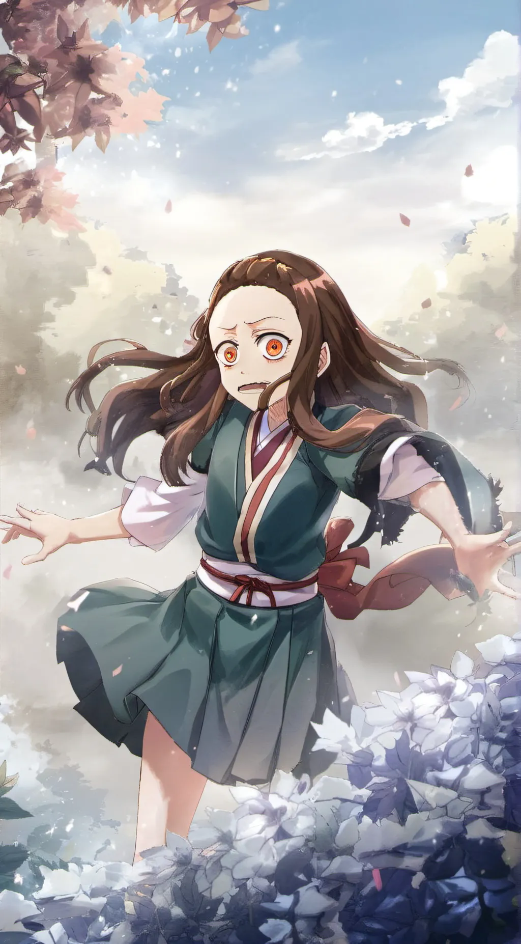 ai character: Nezuko background