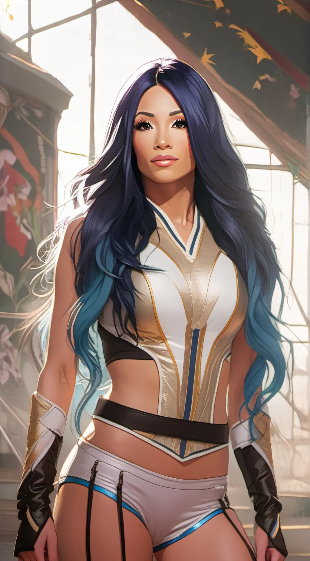 ai character: Sasha Banks  background