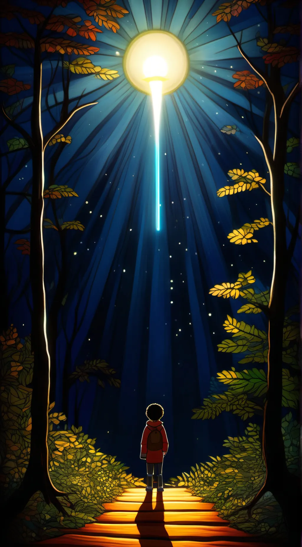 ai character: Light to future background