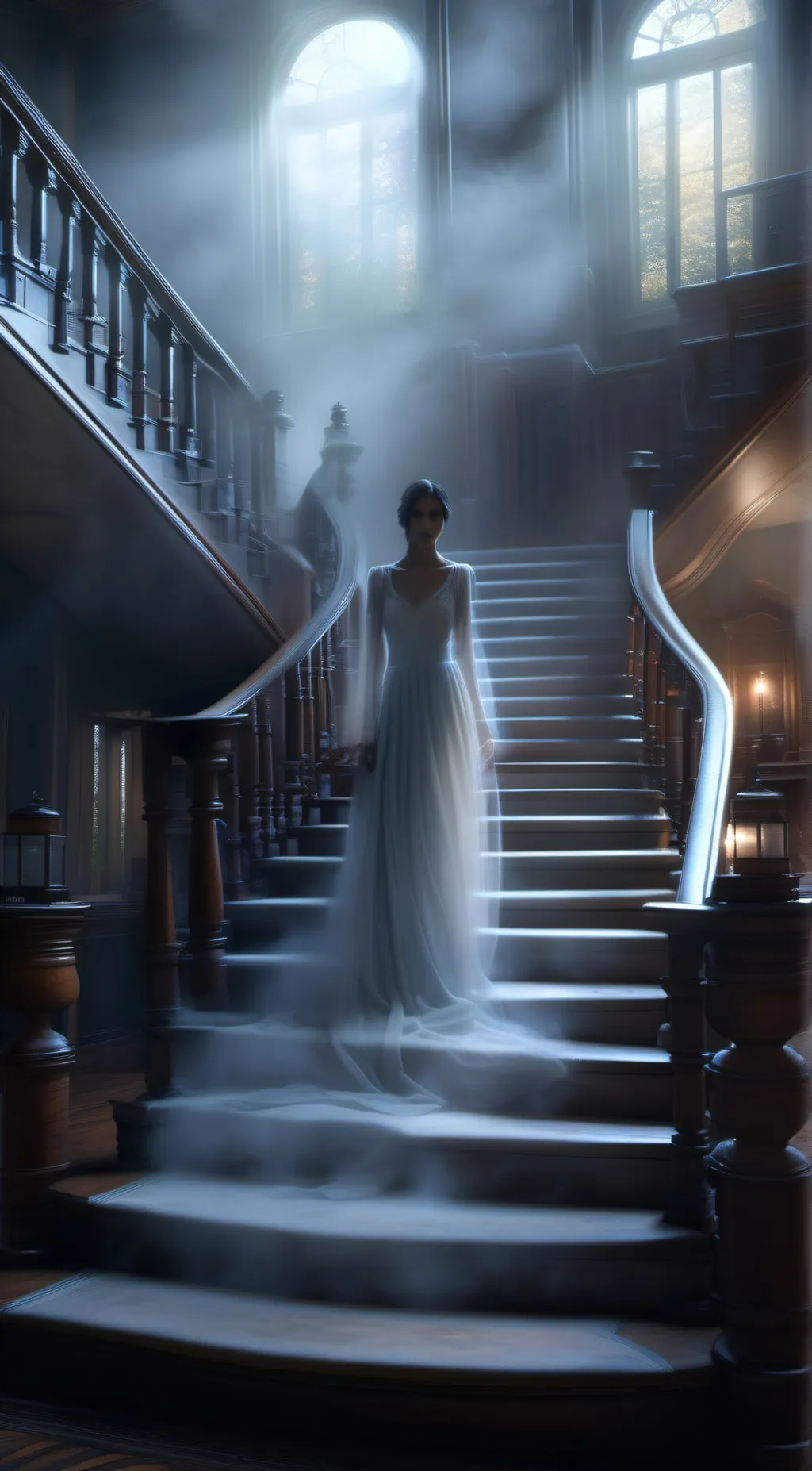 ai character: Ghostly Liaison  background