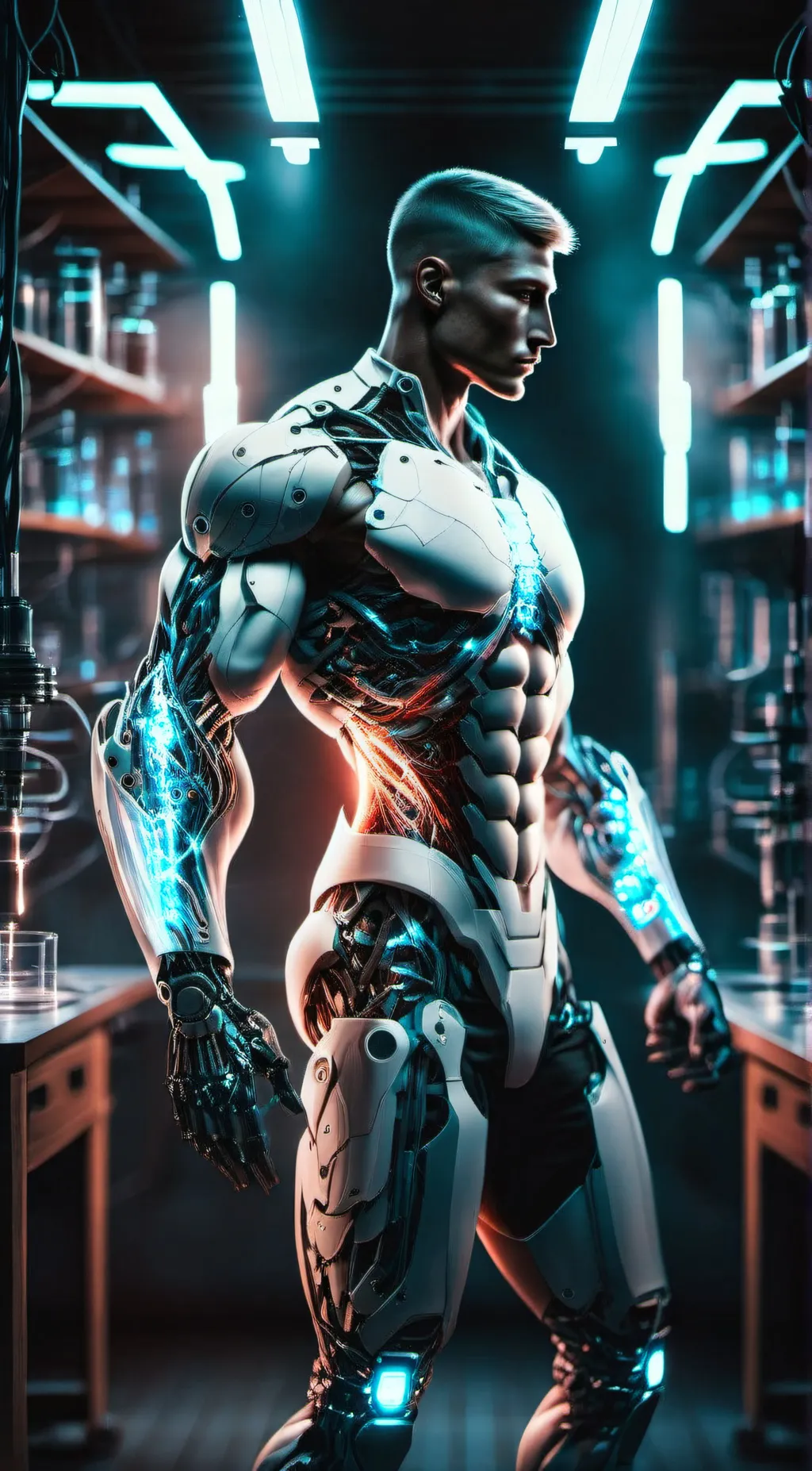 ai character: Nexus -Cyborg  background