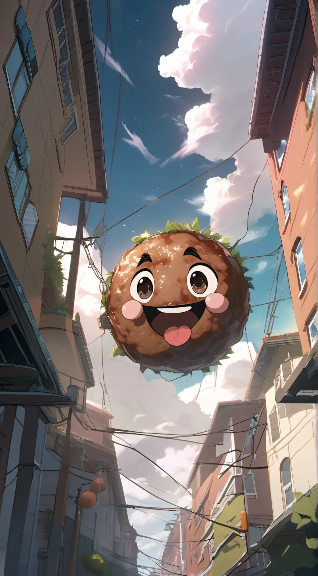 ai character: Meatball man background