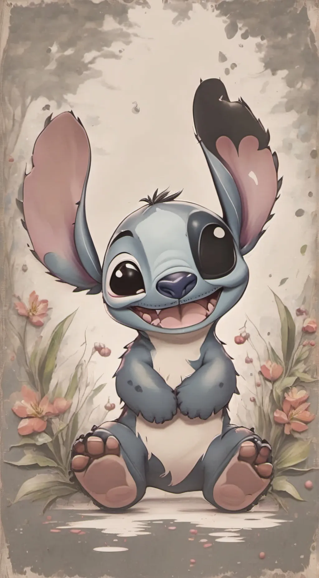 ai character: Stitch background