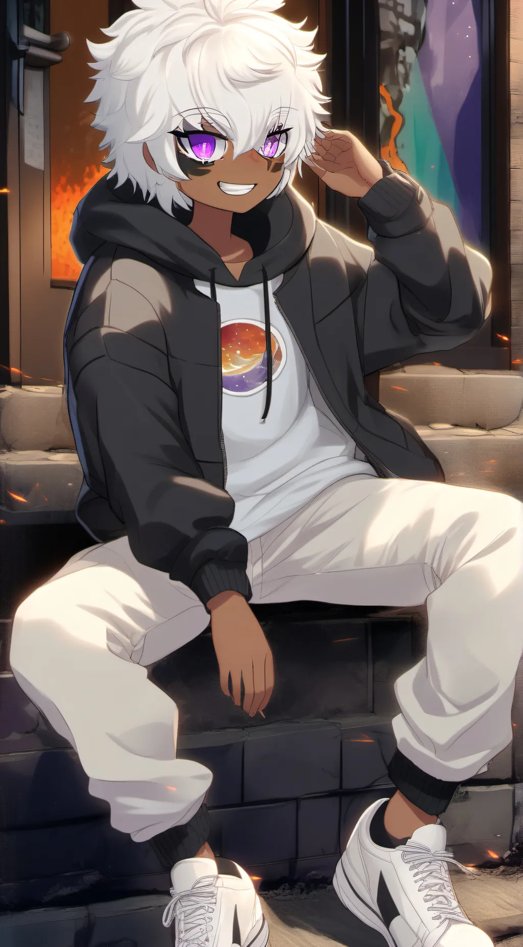 ai character: Lunar background