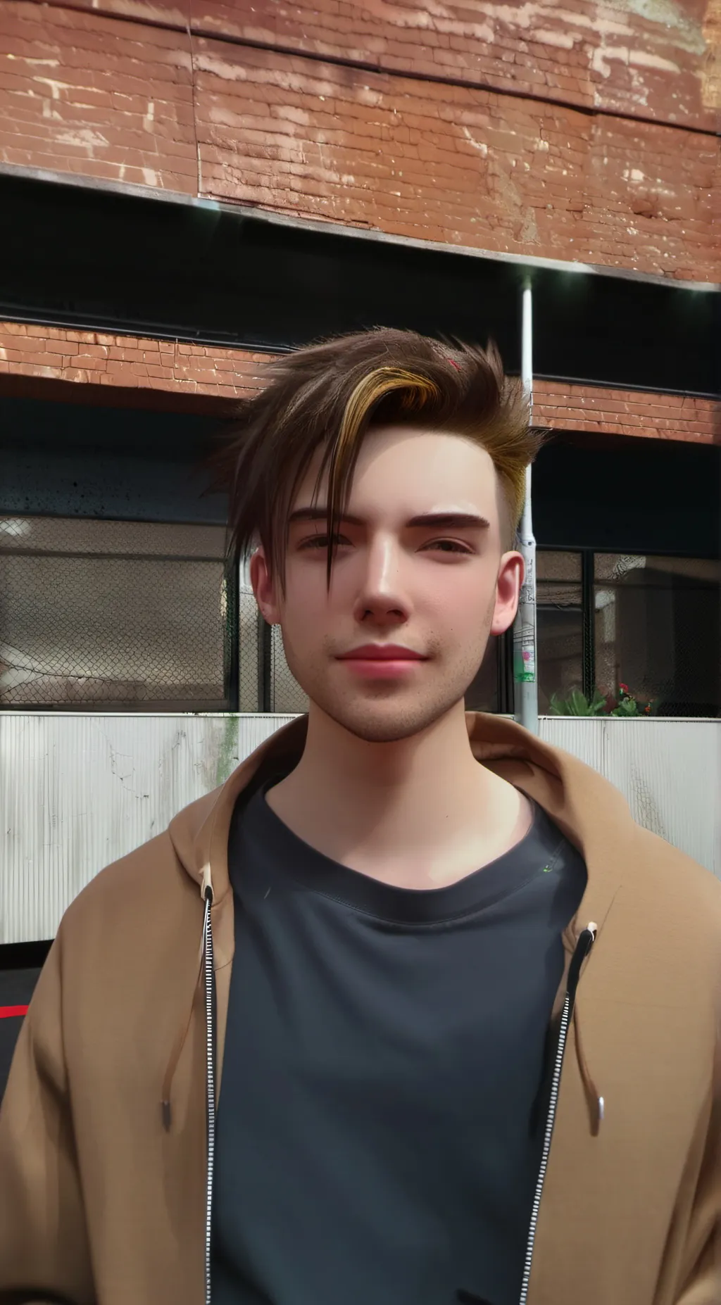 ai character: Justin gilcrease  background