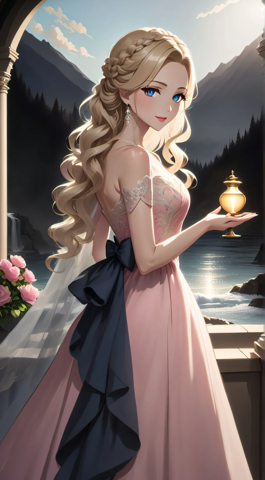 ai character: Barbie background