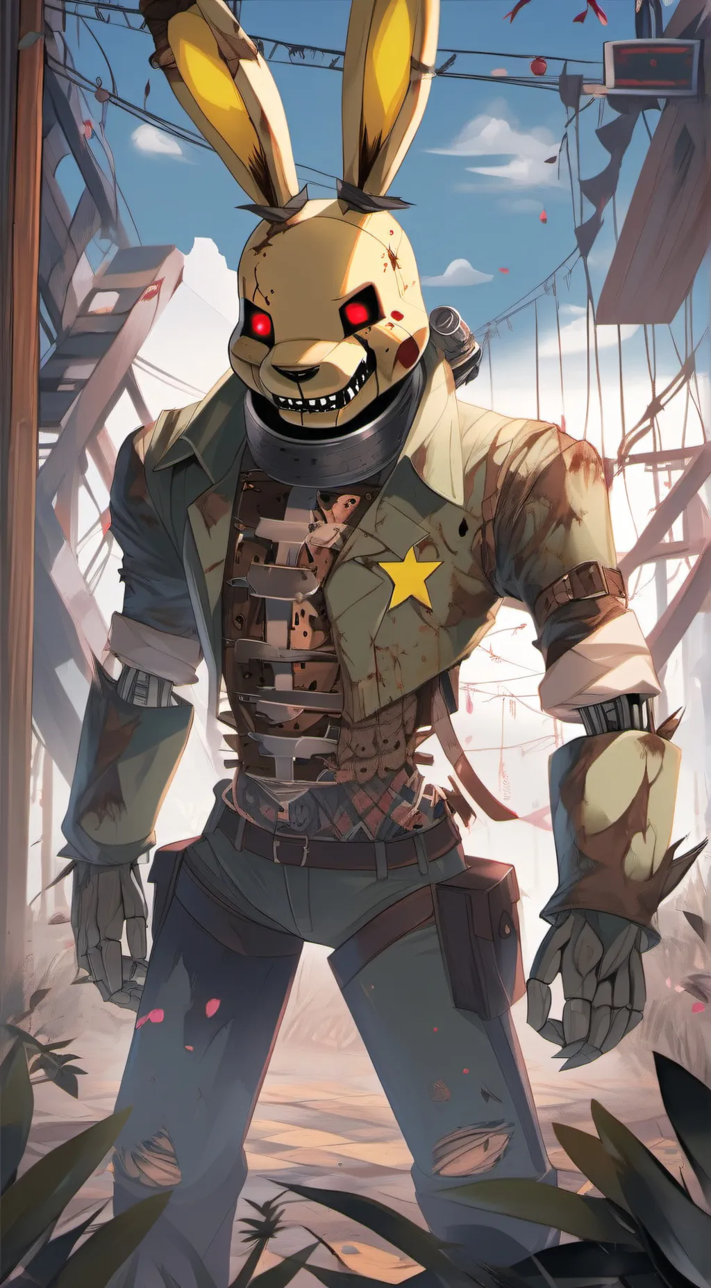 ai character: Springtrap  background