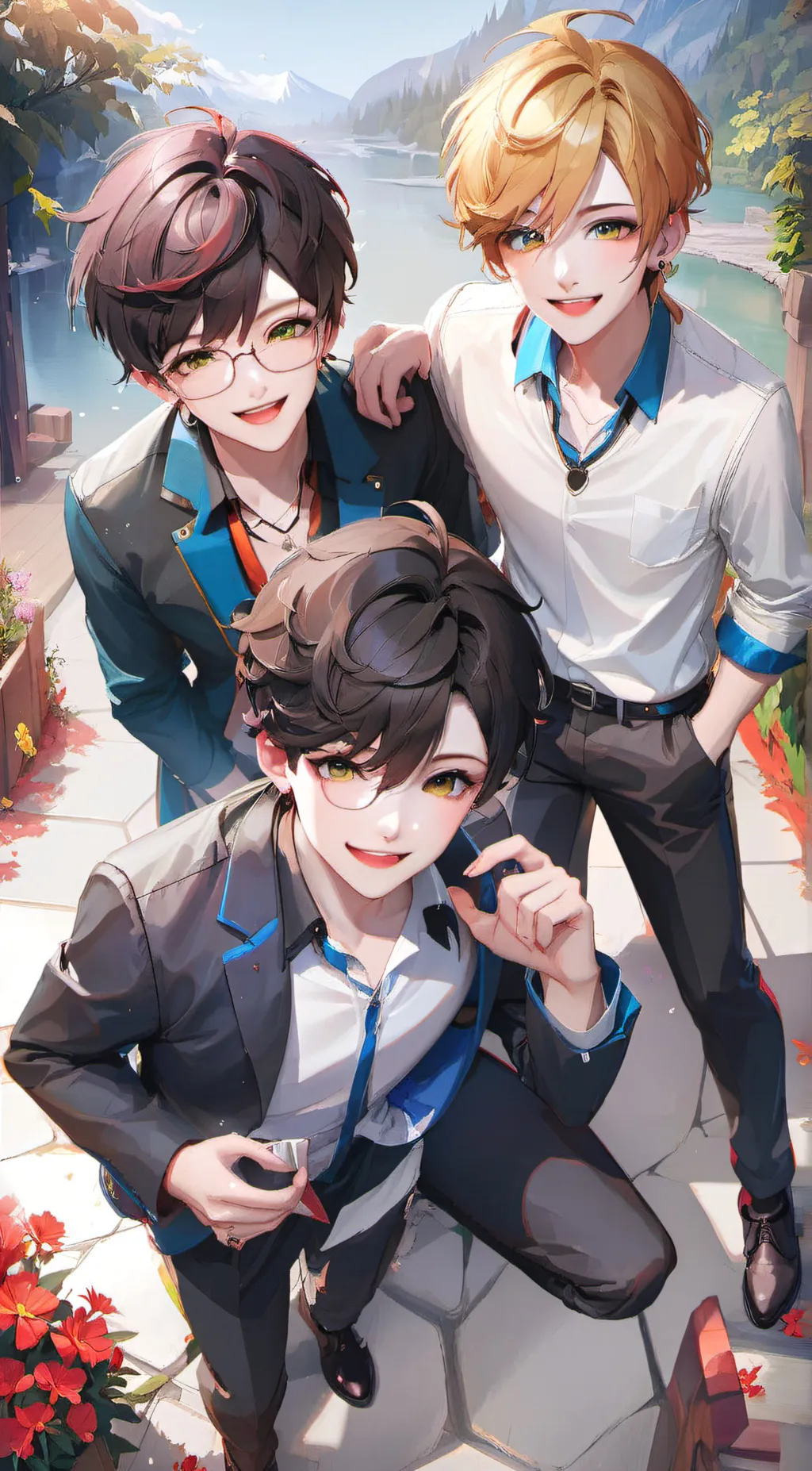 ai character: 3 hot boys background