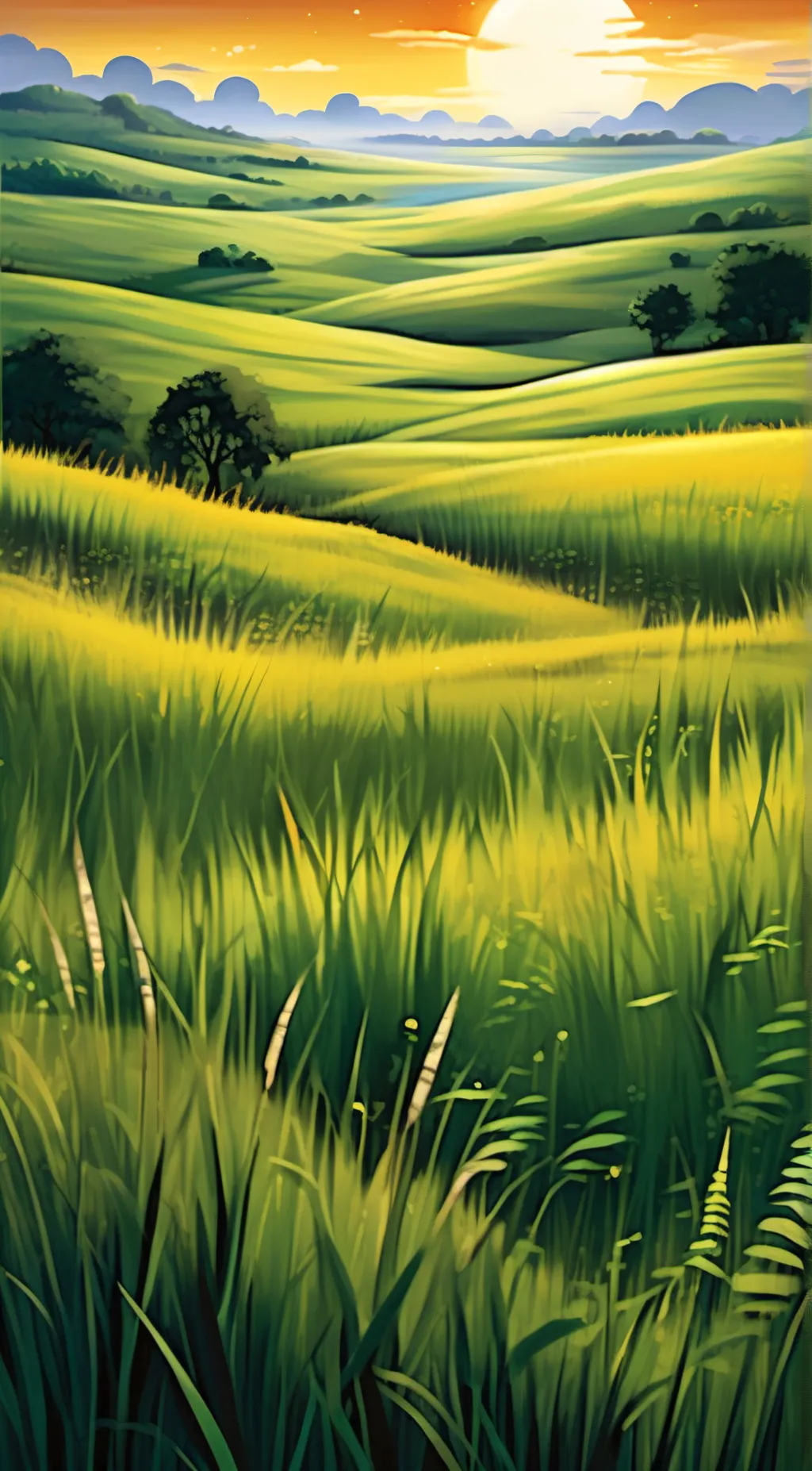 ai character: TOUCH GRASS background