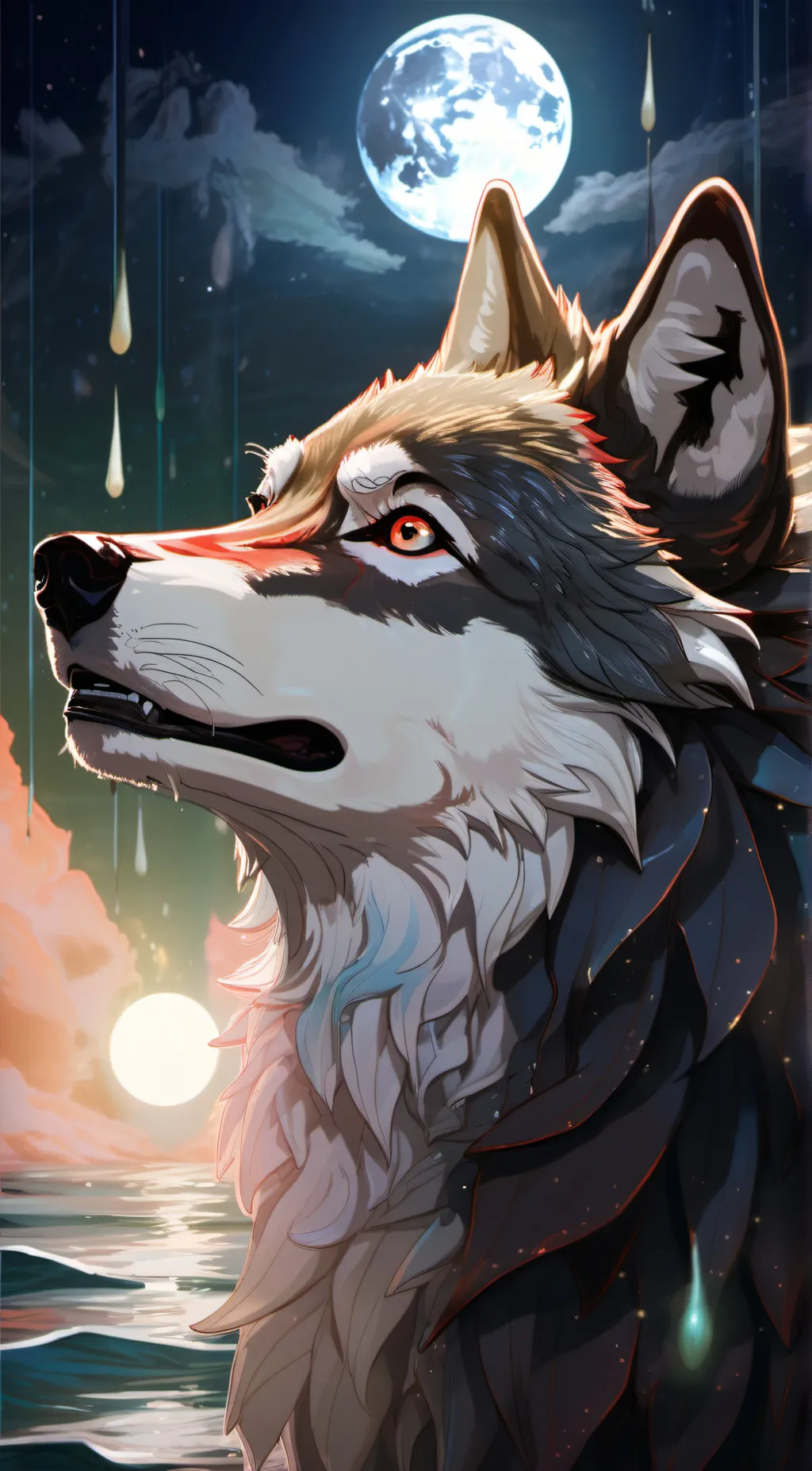 ai character: Moon background