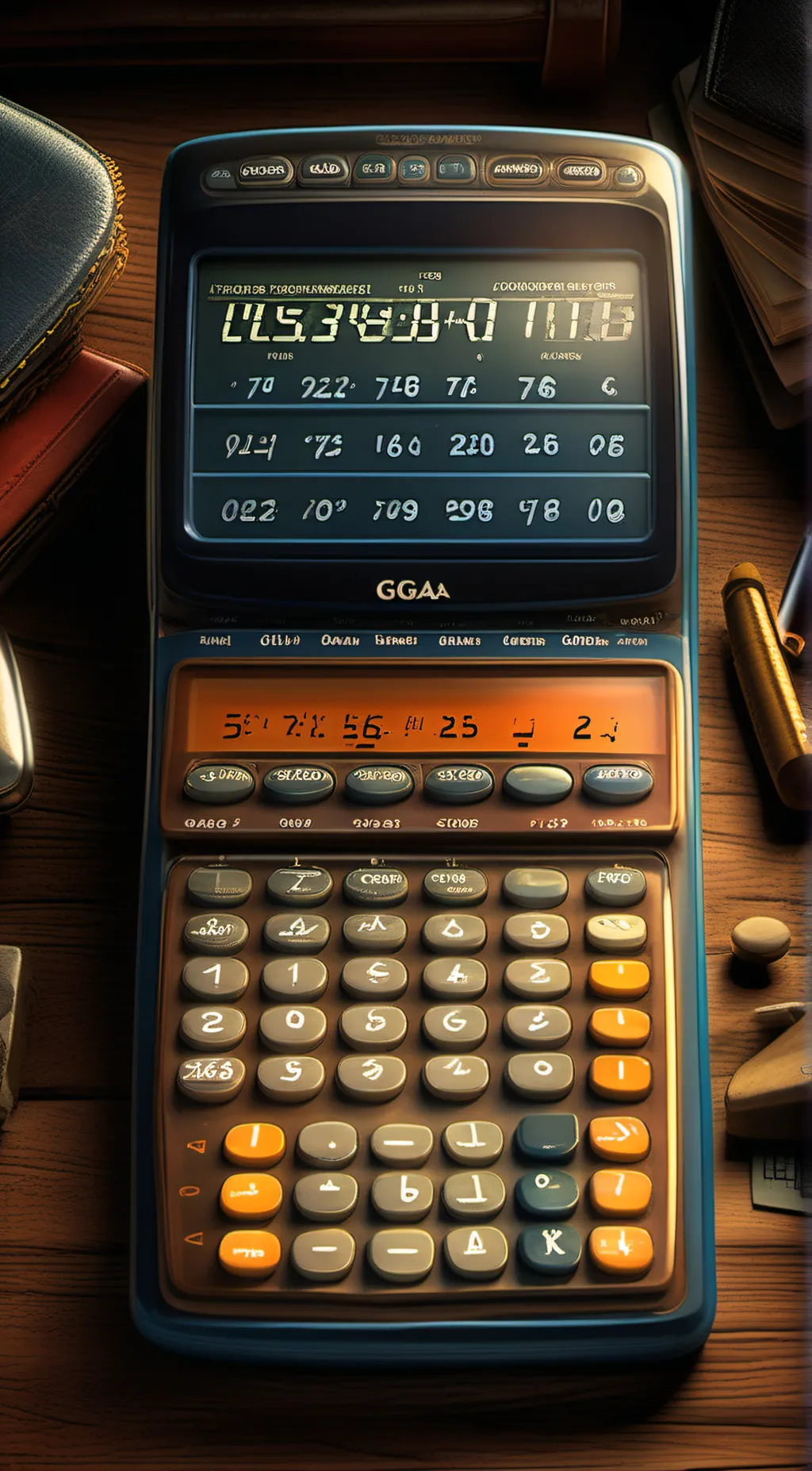 ai character: calculator background