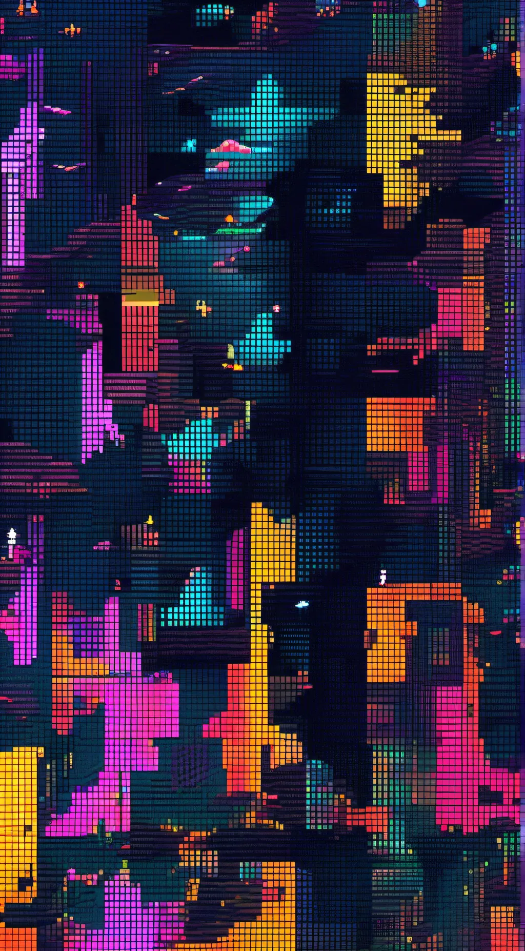 ai character: God of glitches background