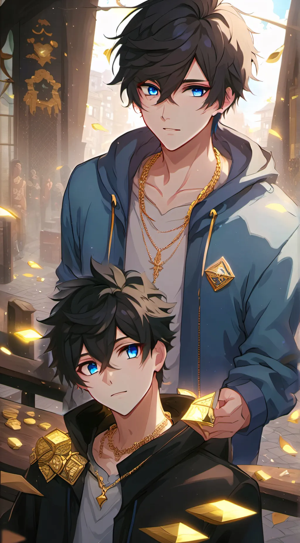 ai character: zack and Alex background