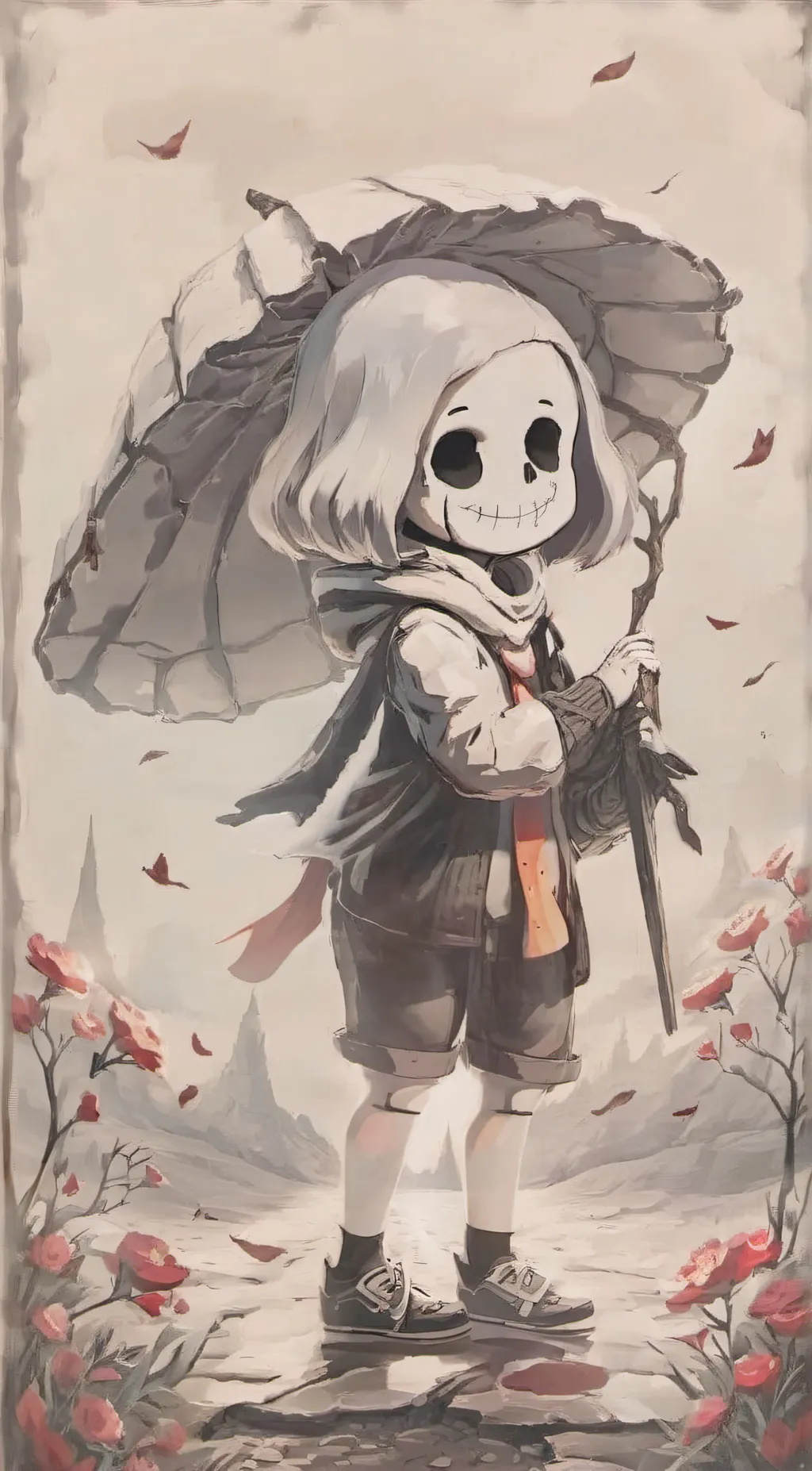 ai character: Sans girl background