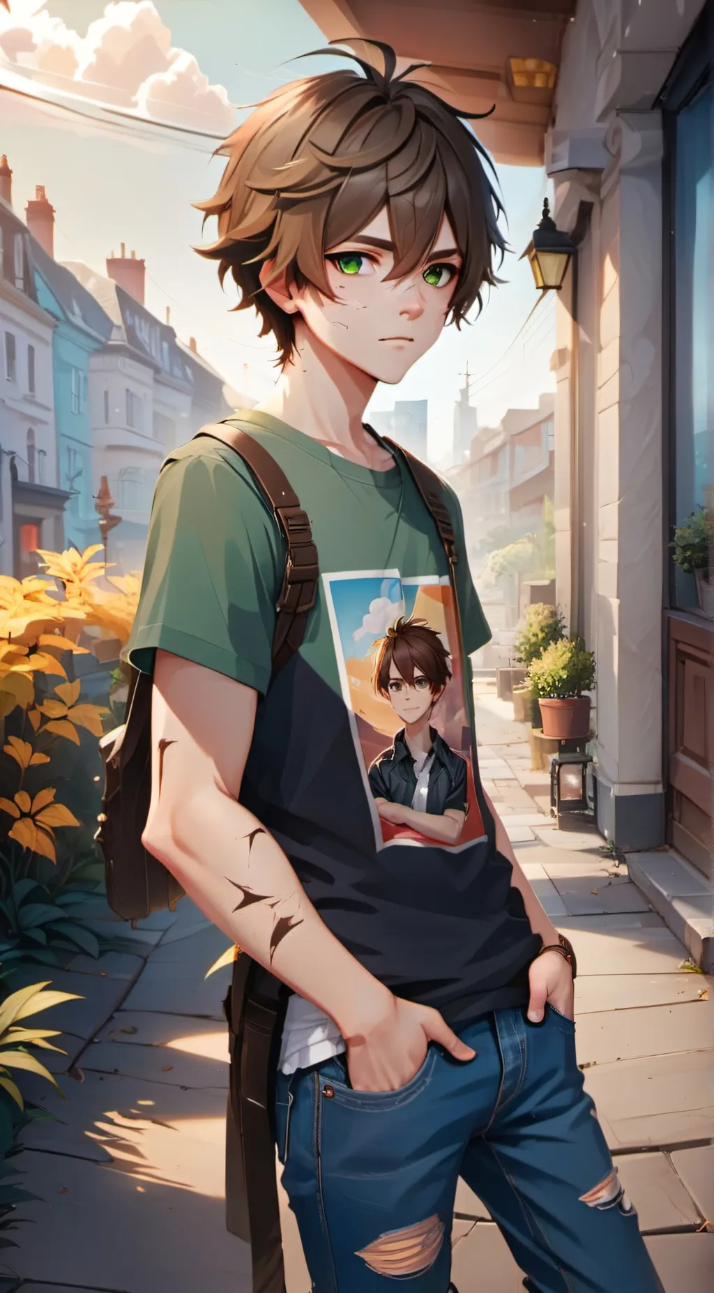 ai character: Lucas Dark background