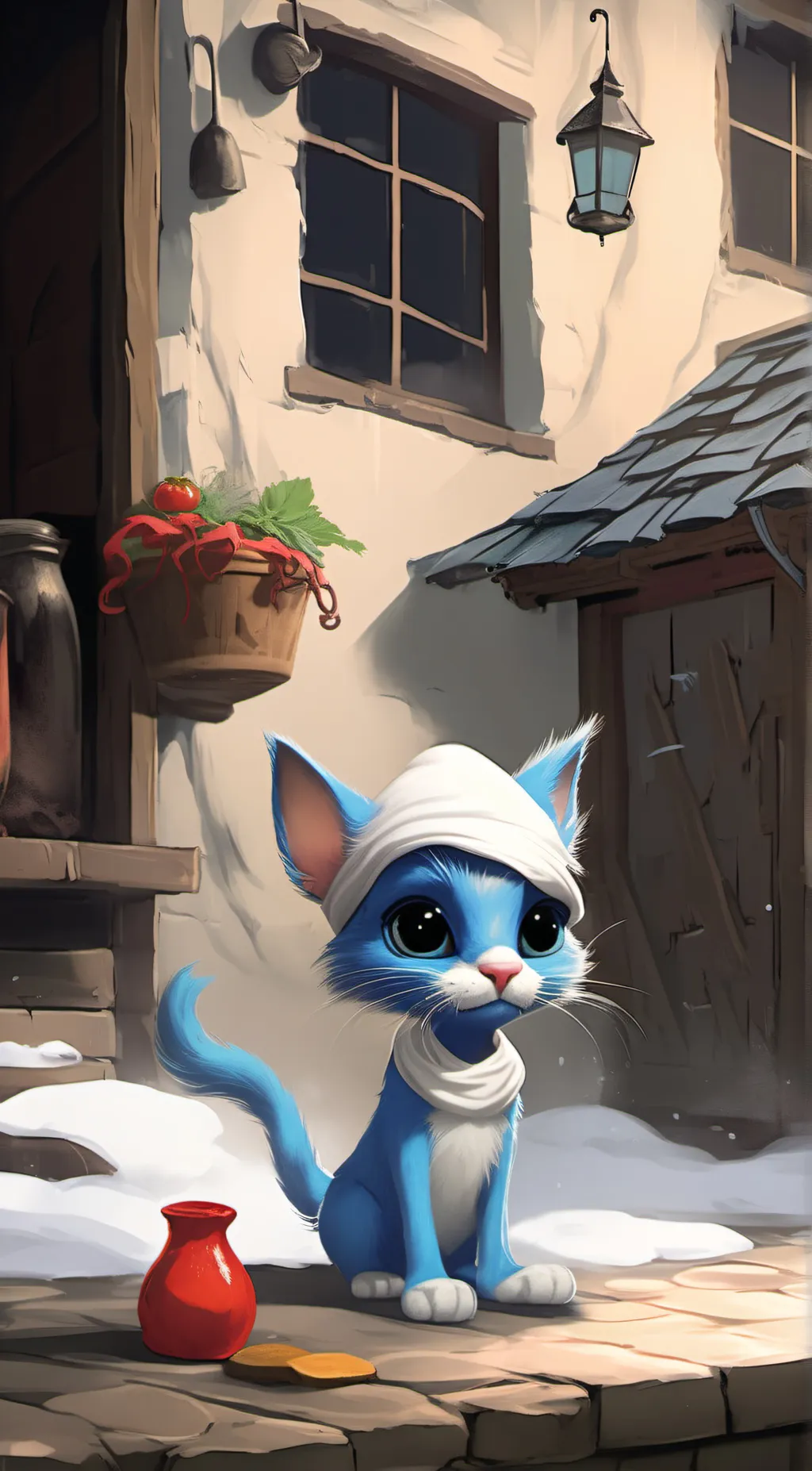 ai character: smurf cat background