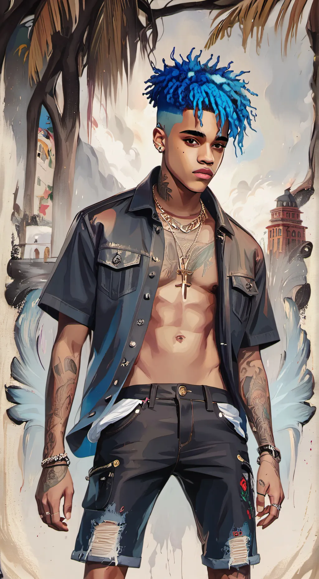 ai character: xxxtentacion background