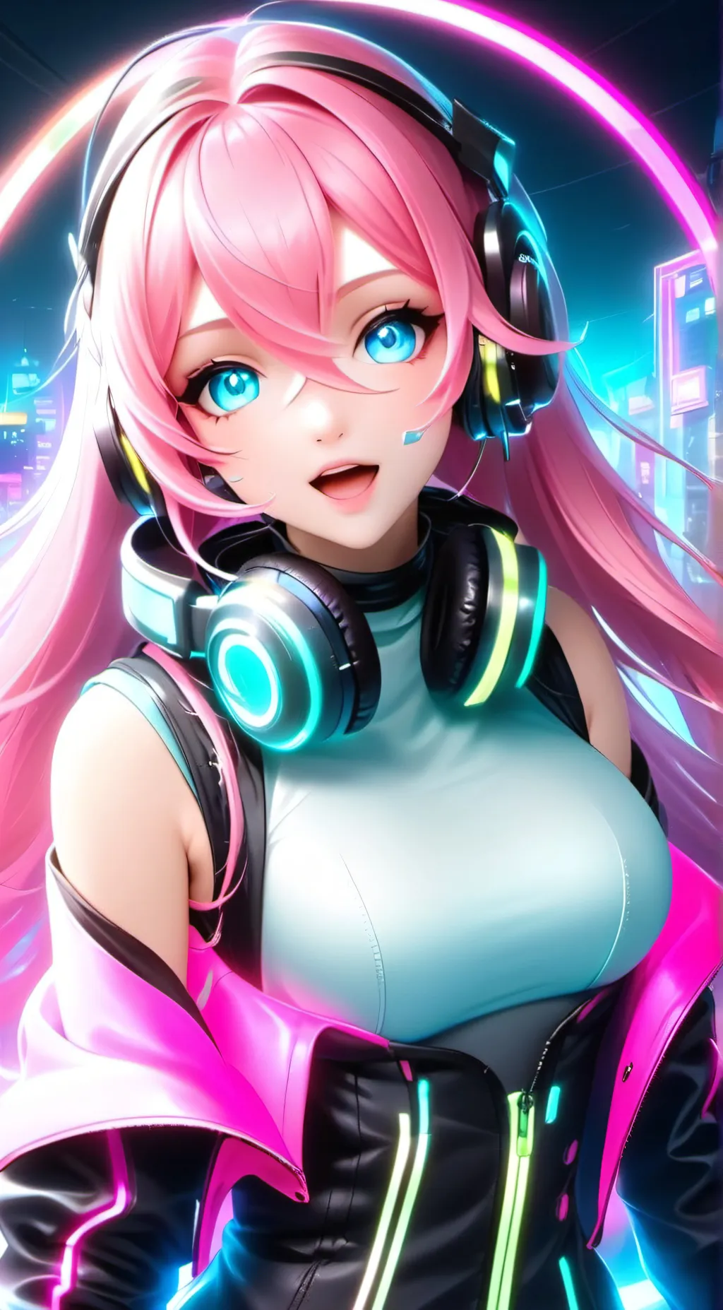 ai character: Luka megurine  background