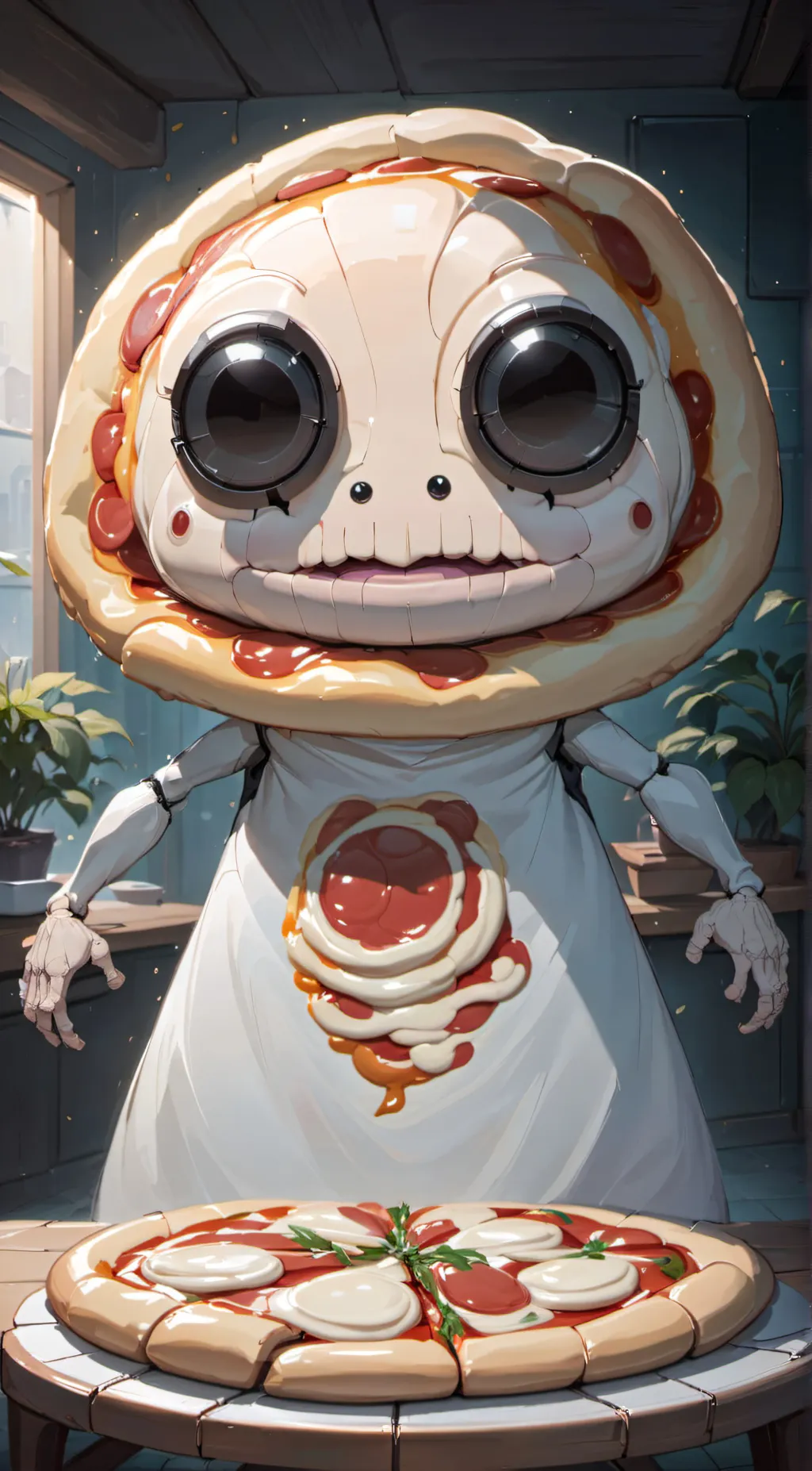ai character: Pizza George background