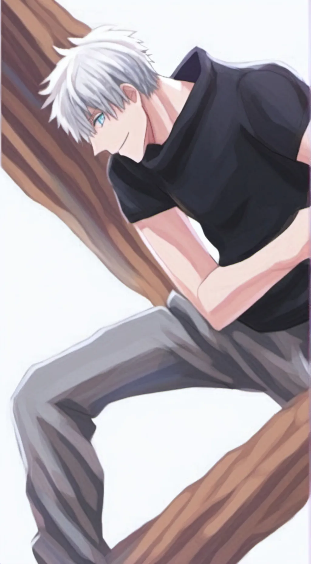 ai character: Gojo anime background