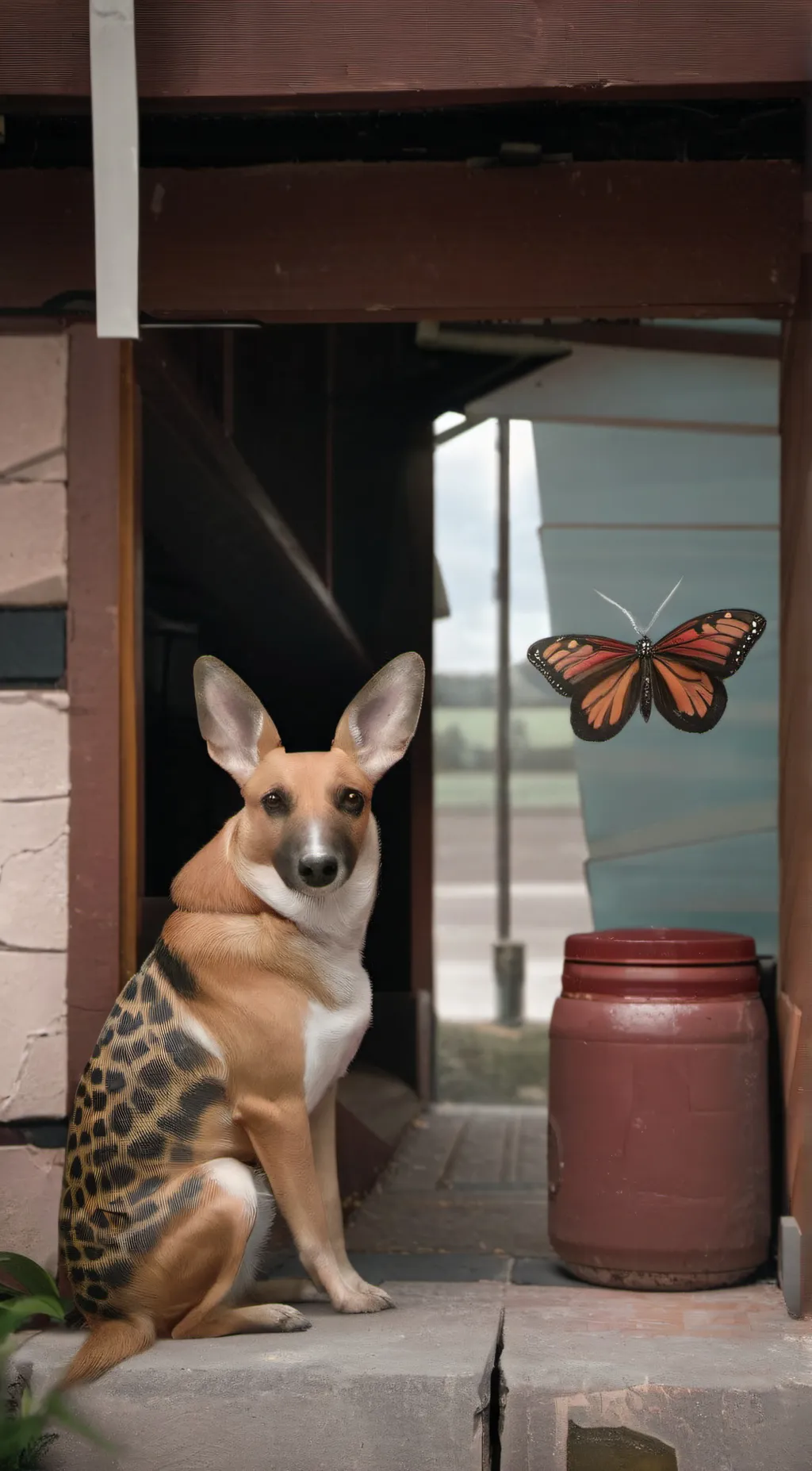 ai character: dog  background