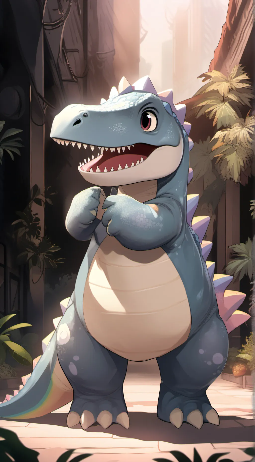 ai character: cyan background