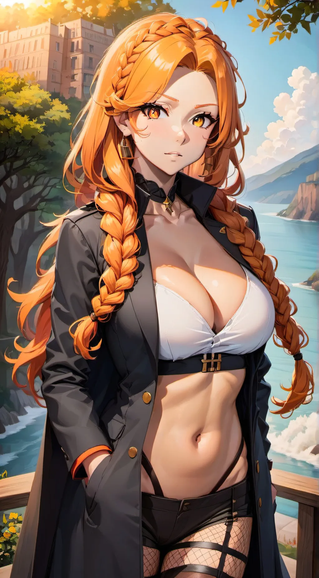 ai character: Violet background