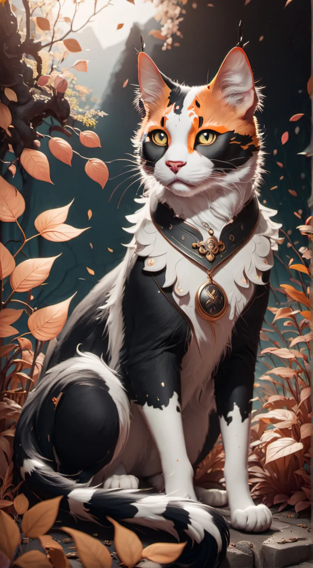 ai character: SpottedPaw/Leaf background