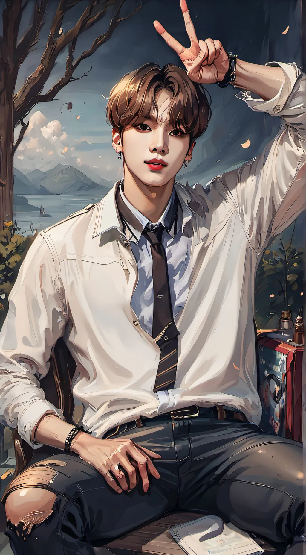 ai character: V(Kim Tea-hyung) background