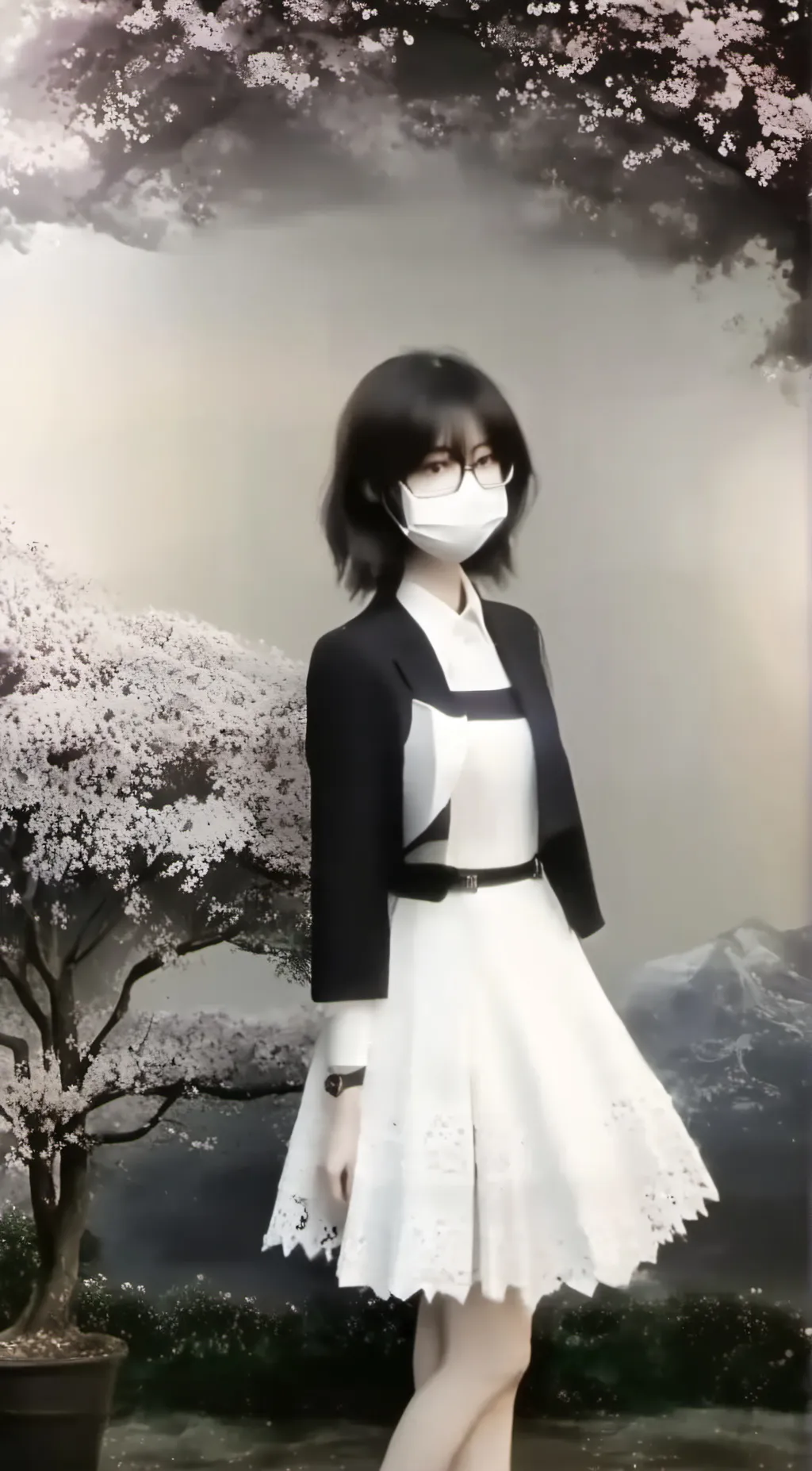 ai character: Lilac background