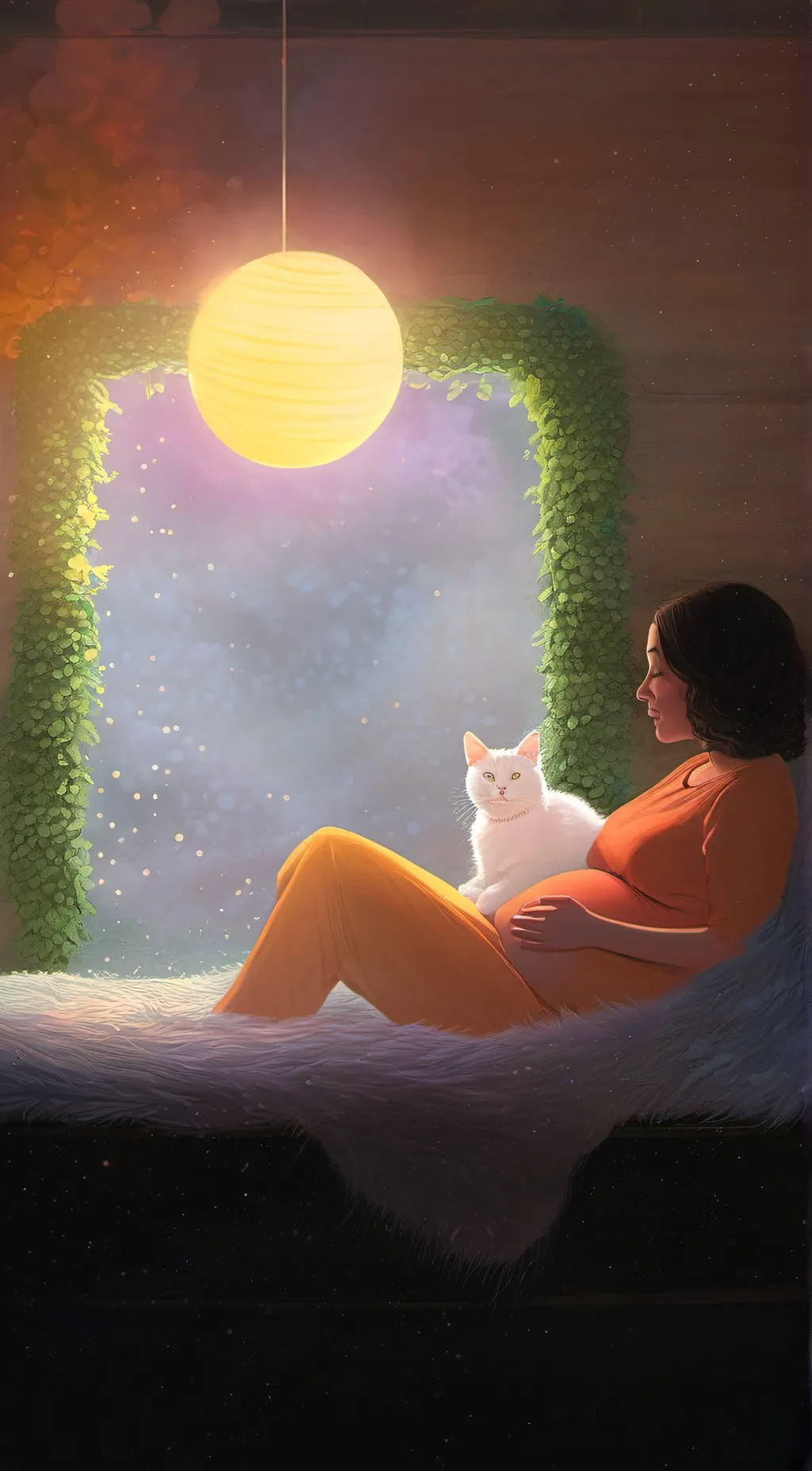 ai character: crystal background