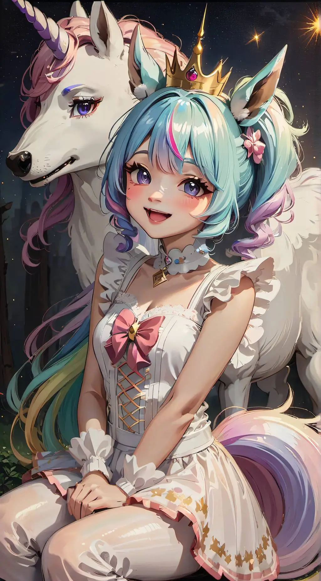 ai character: Unicorn  background