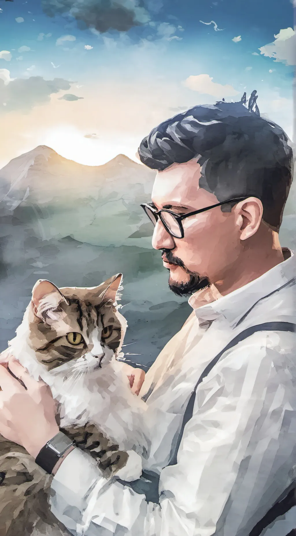 ai character: bagel background